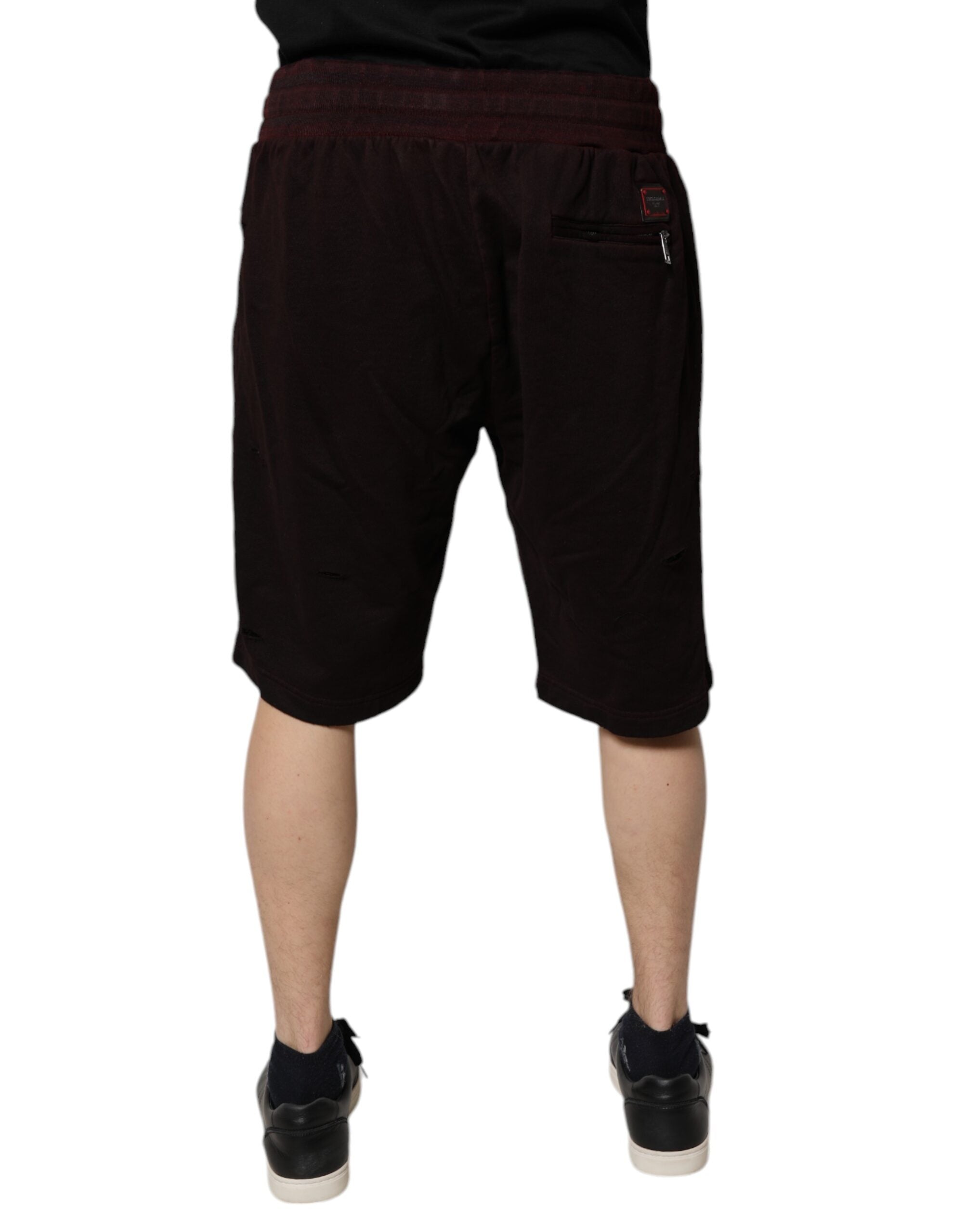 Bordeaux Cotton Bermuda Sweatshorts Shorts