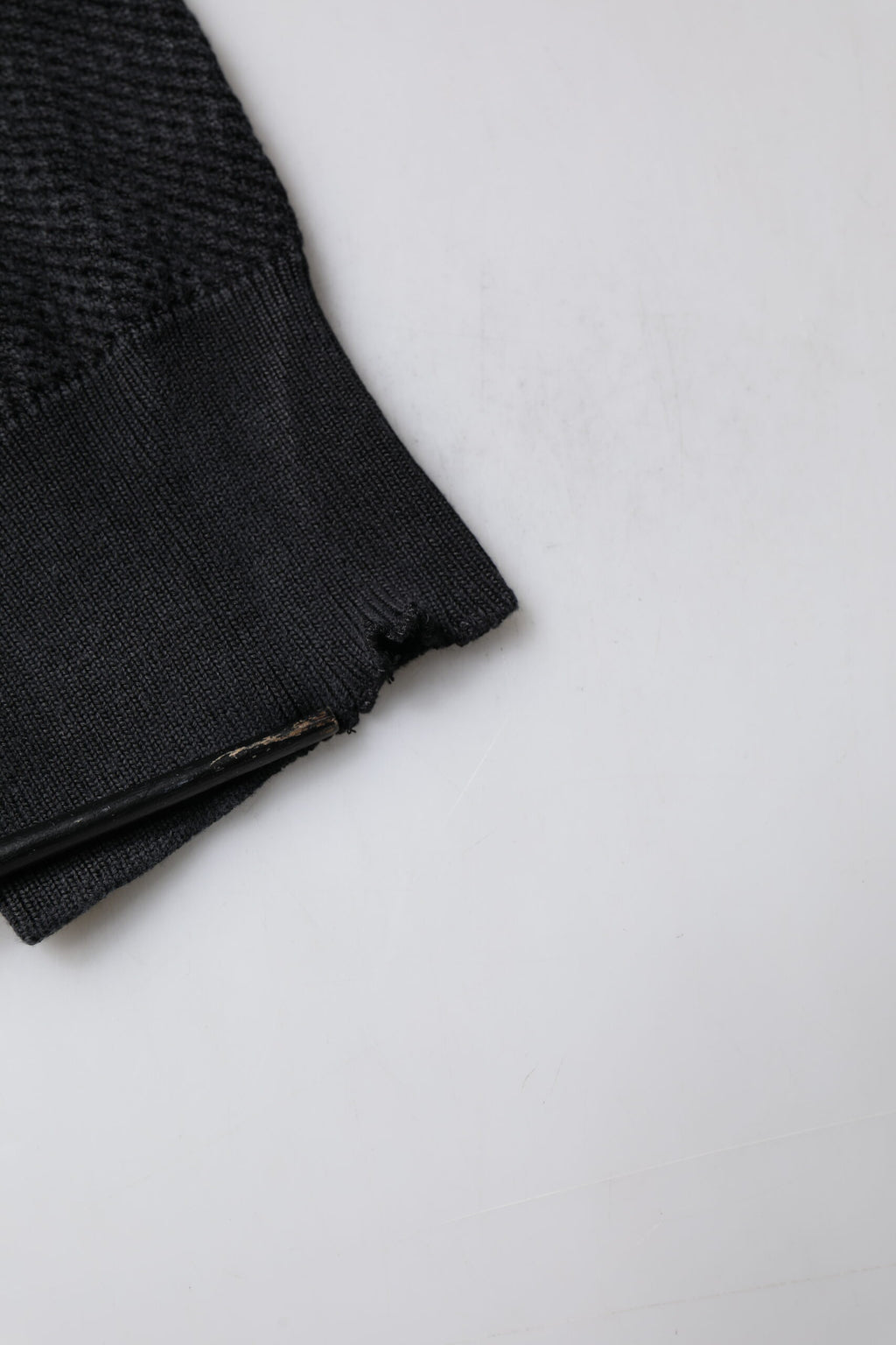 Black Heraldic Silk Buttoned Pullover Sweater