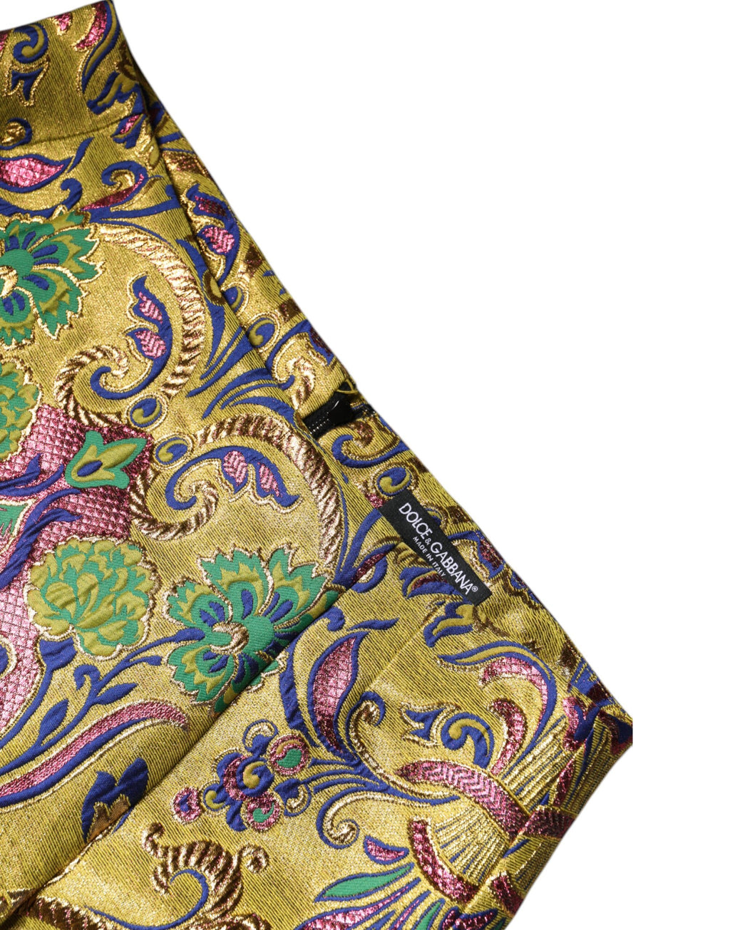 Multicolor Floral Jacquard Mid Waist Mini Skirt