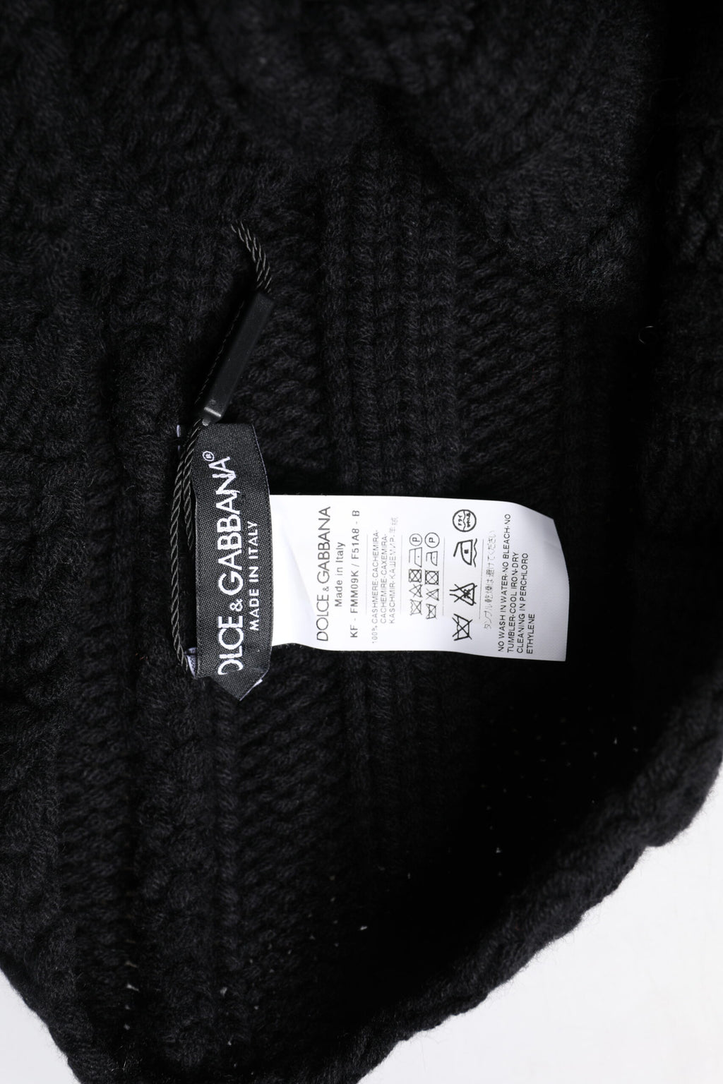 Black Cashmere Knitted Neck Warmer Foulard Scarf