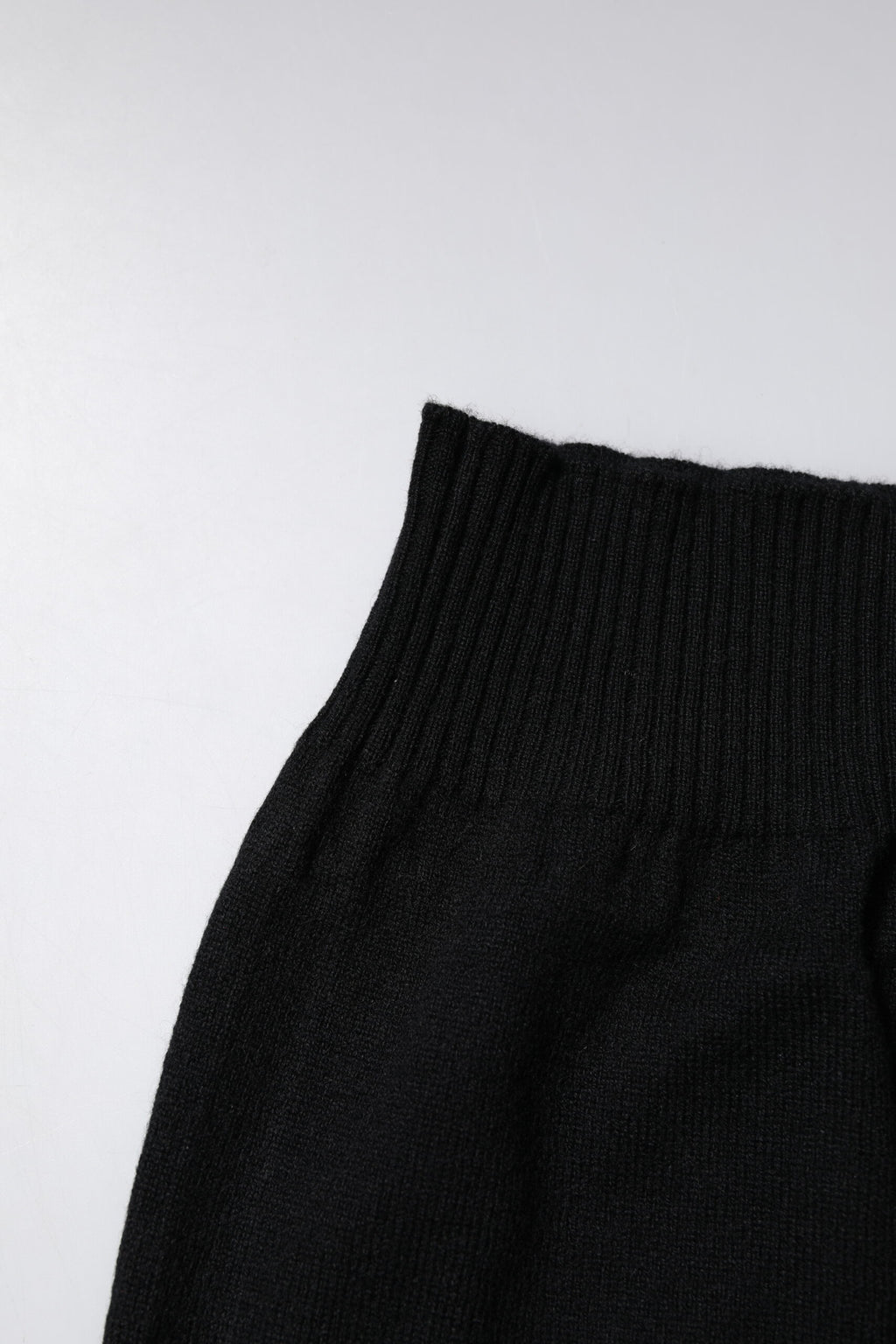 Black Cashmere Knitted Neck Warmer Foulard Scarf