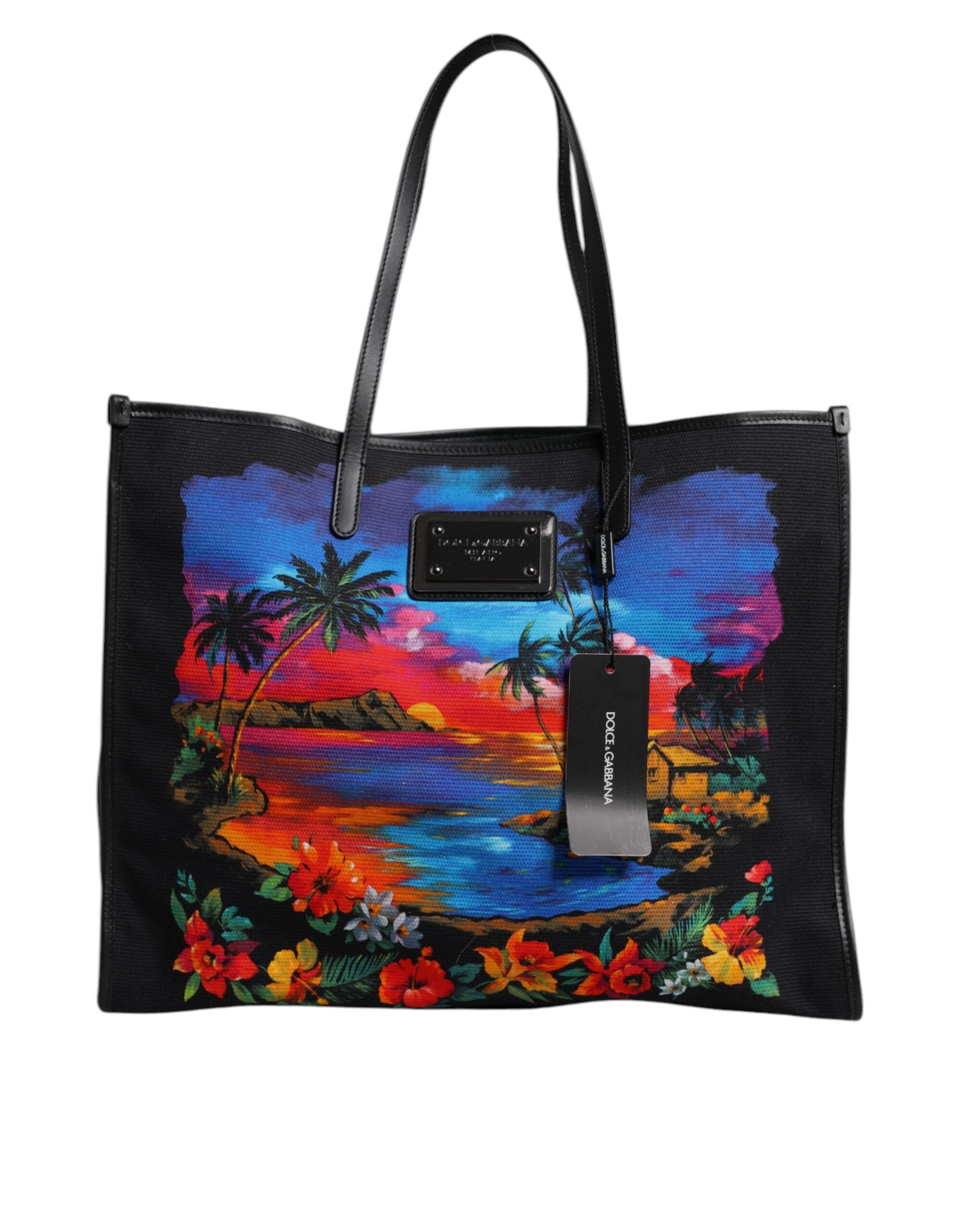 Multicolor Graphic Printed Top Handle Shopping Tote Bag
