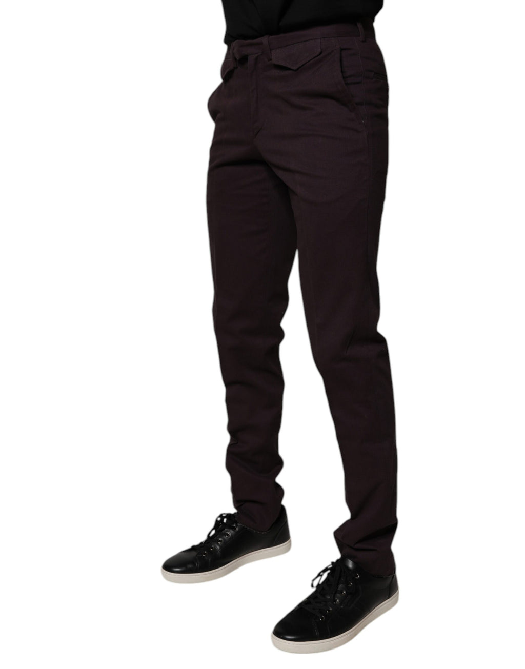 Brown Pure Cotton Slim Fit Men Dress Pants