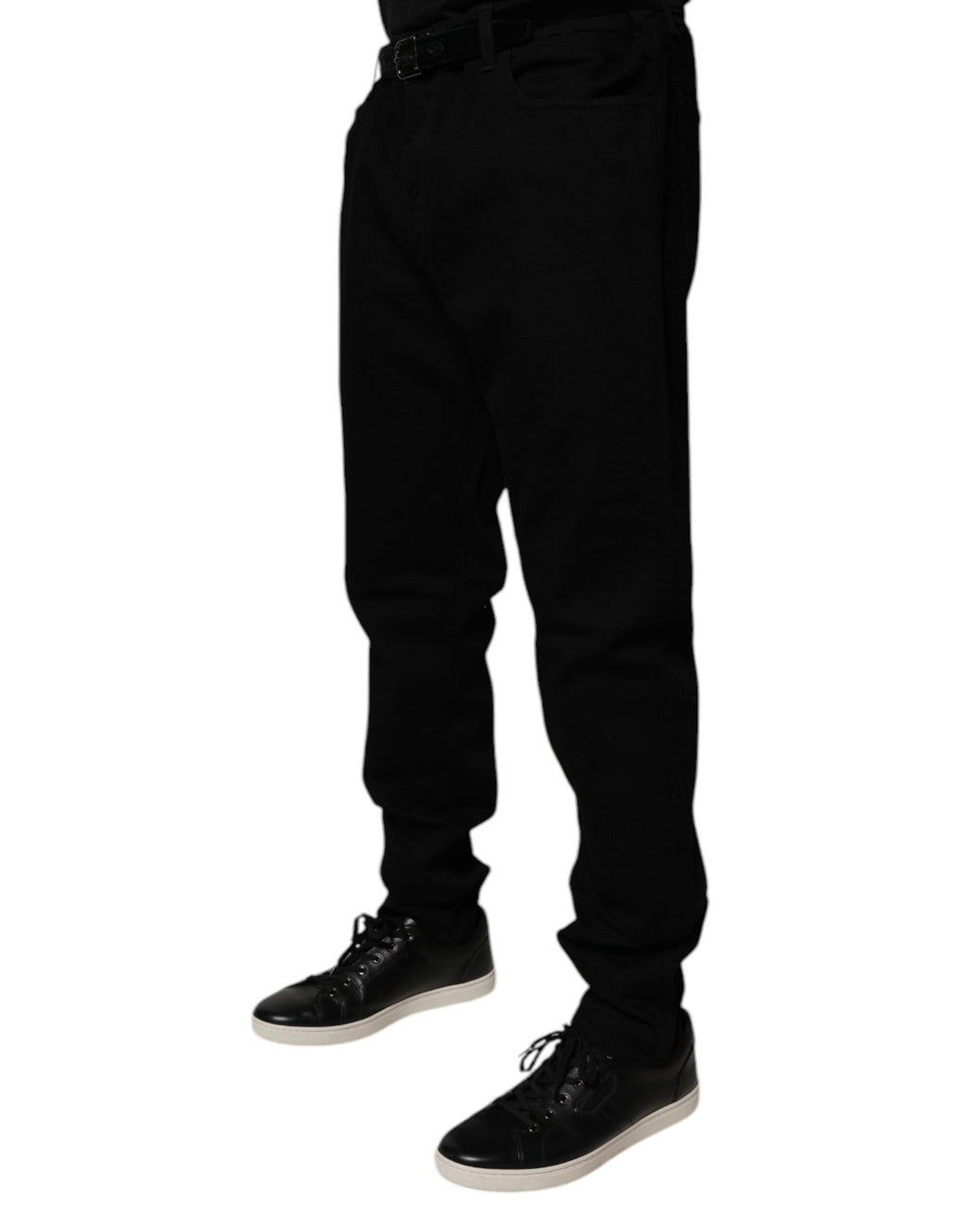 Black Cotton Stretch Slim Fit Denim Jeans