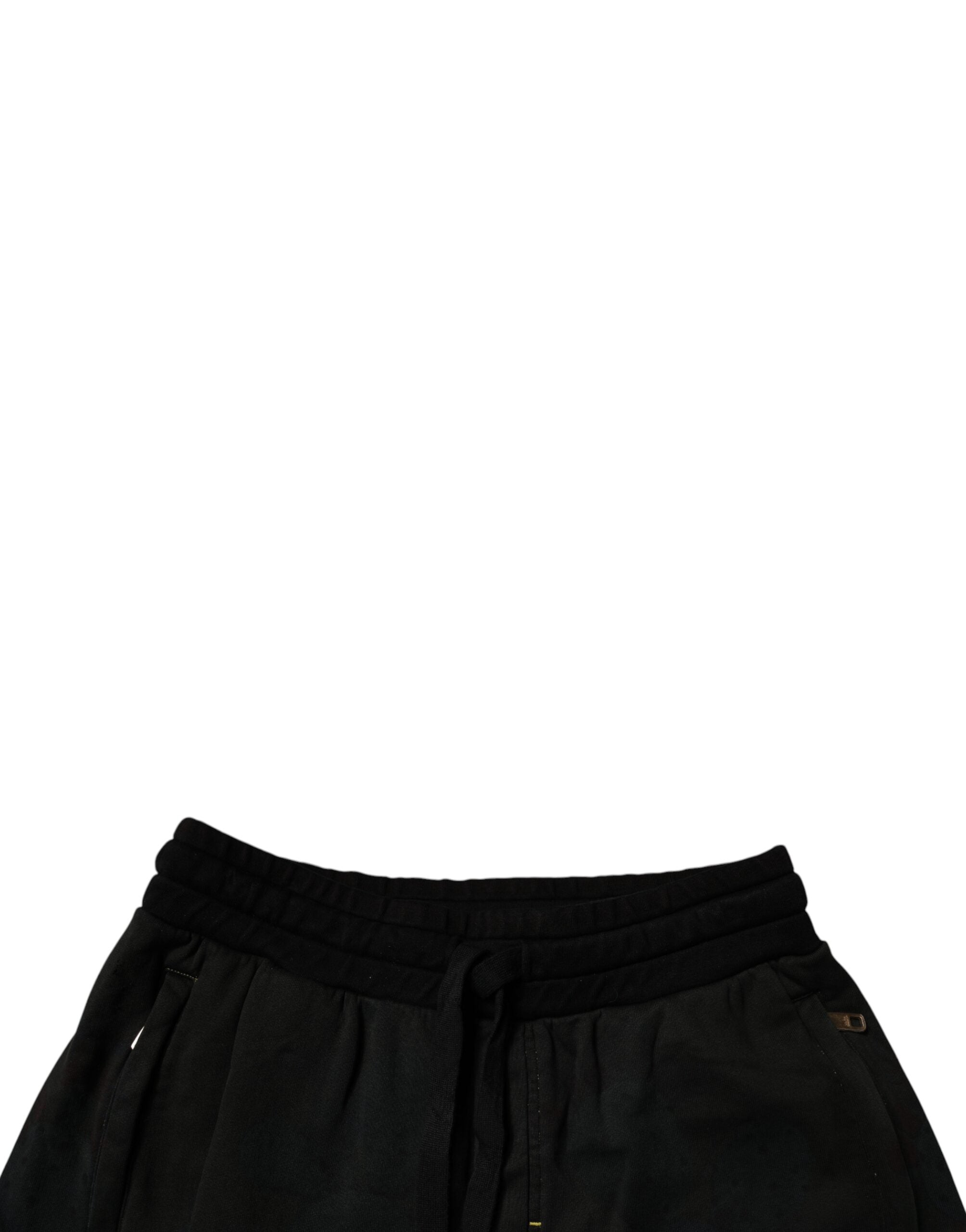 Black Cotton Sweatshorts Men Bermuda Shorts
