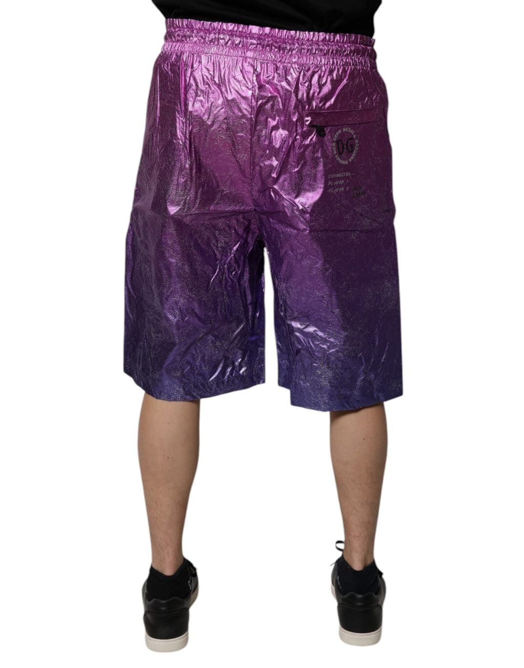 Metallic Pink Purple Two Tone Bermuda Shorts