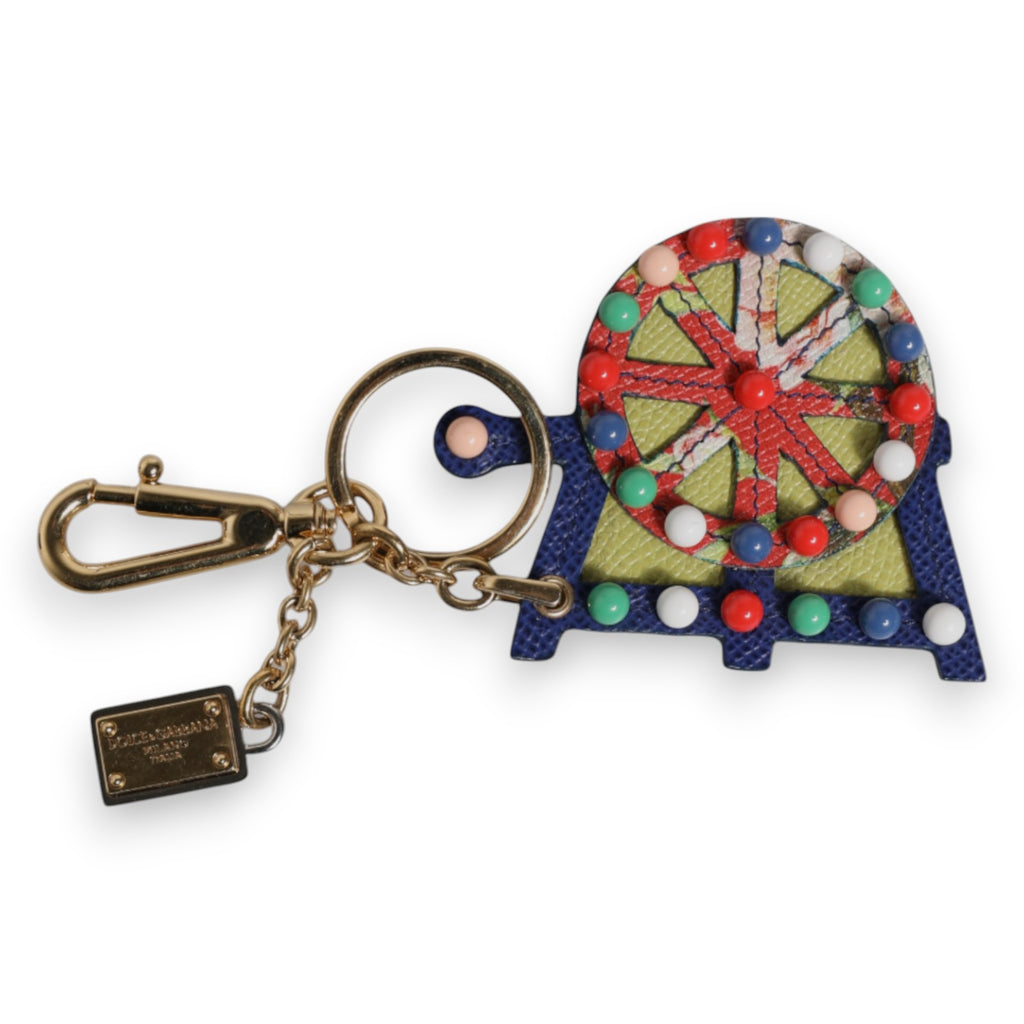 Multicolor Gold Tone Carretto Keychain Keyring