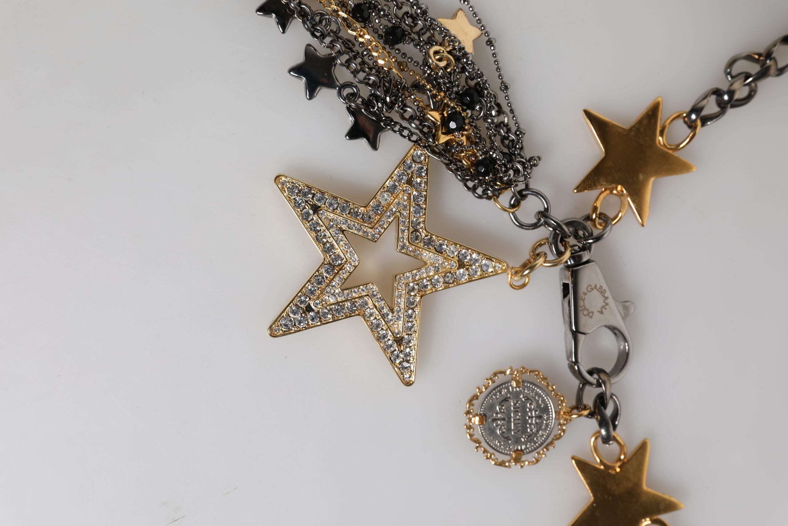 Silver Gold Brass Embellished Waist Chain Belt