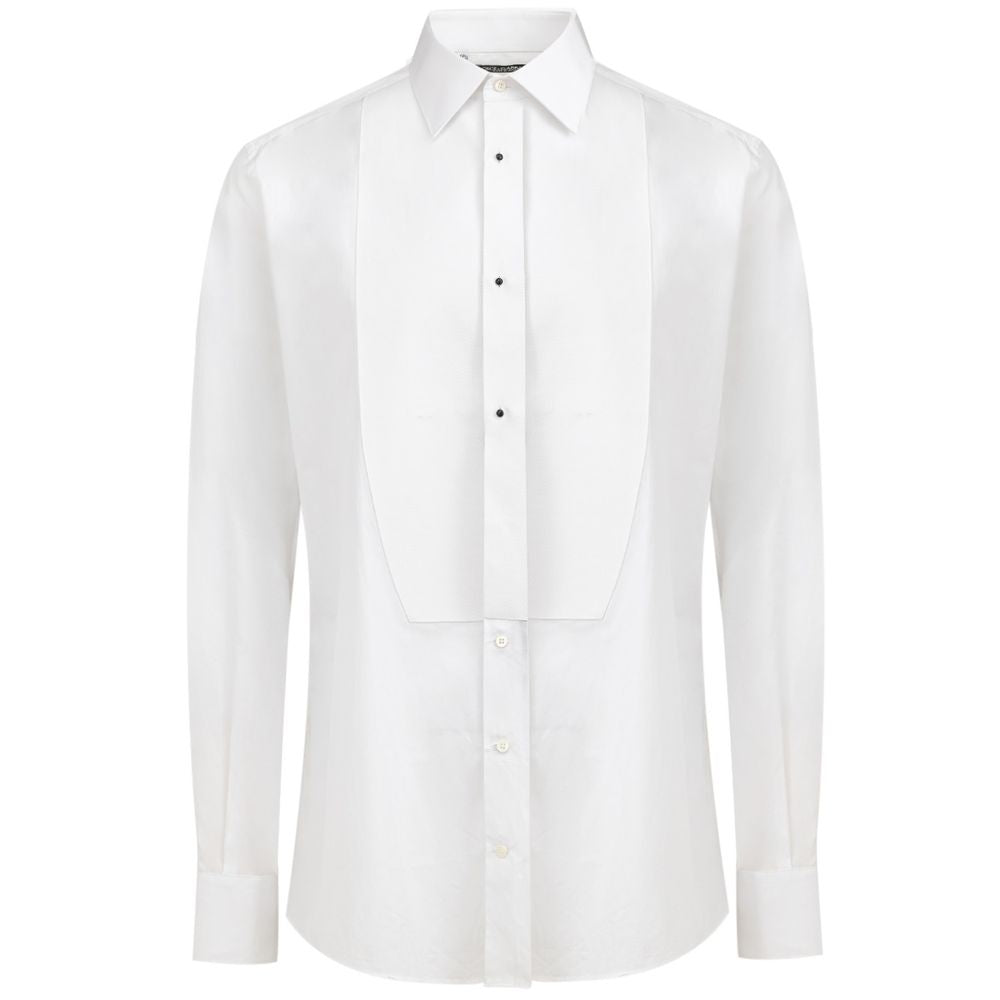 Dolce & Gabbana White Cotton Dress Shirt