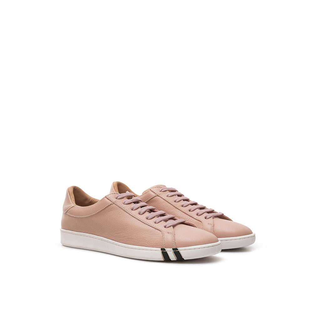 Bally Pink Leather Low Top Sneakers