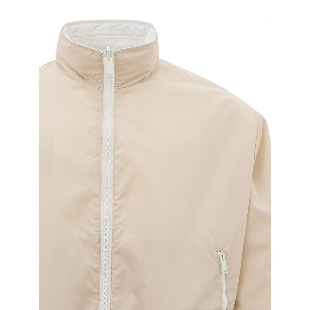 Armani Exchange Beige Polyamide Bomber