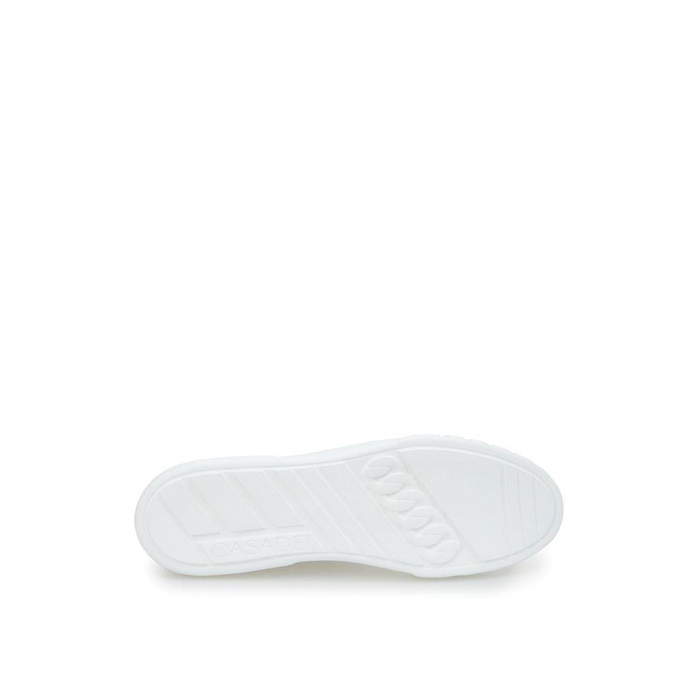 Casadei White Leather Athletic Sneakers