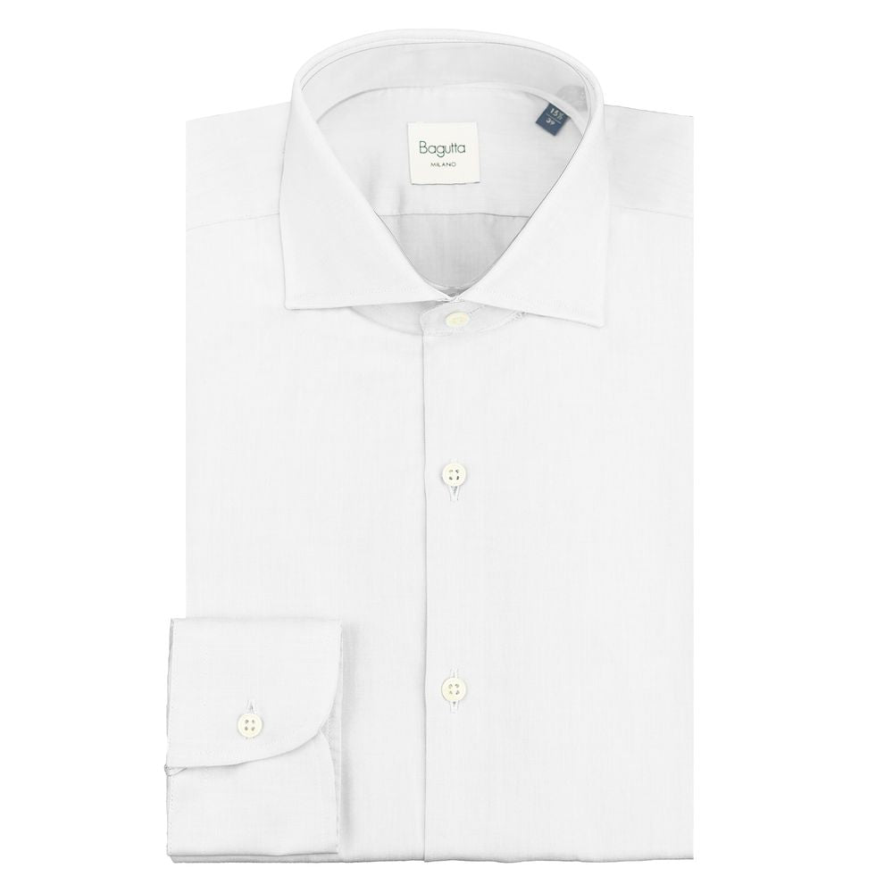 Bagutta White Cotton Men's Shirt
