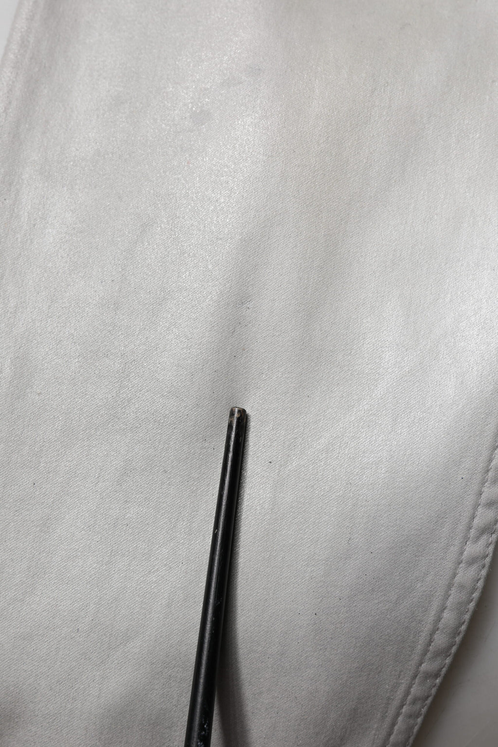 Metallic Gray Cotton Button Down Shirt