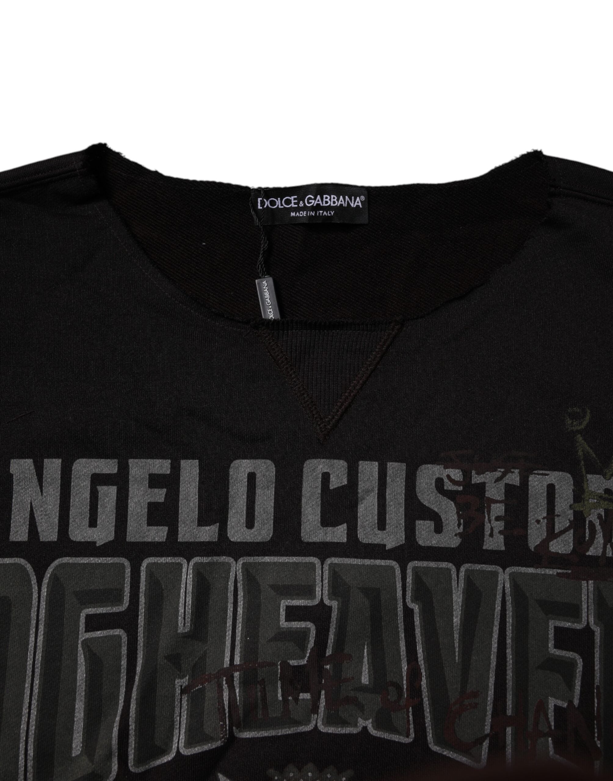 Black DG Heaven Crew Neck Pullover Sweater