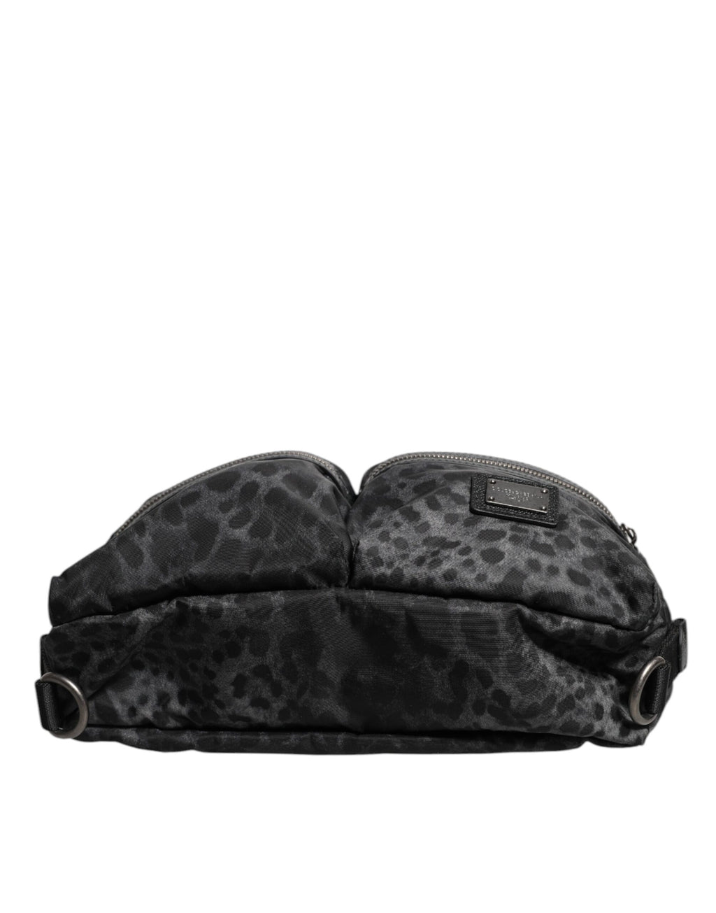 Black Gray Leopard DG Logo Belt Waist Fanny Pack Bag