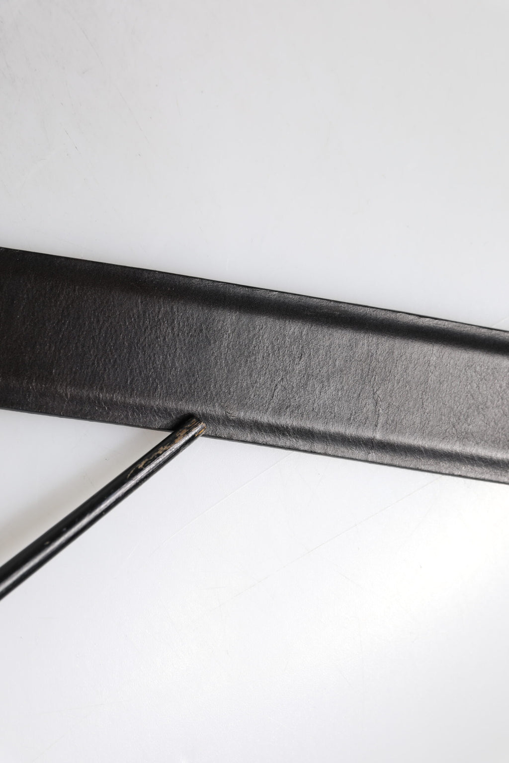 Black Leather Metal Buckle Classic Belt