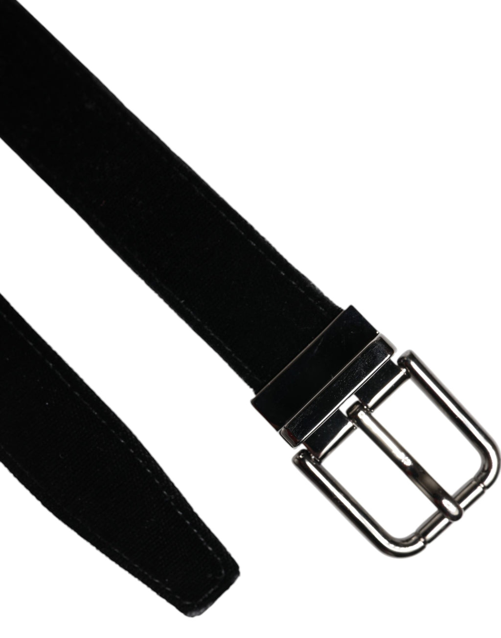 Black Leather Metal Buckle Classic Belt