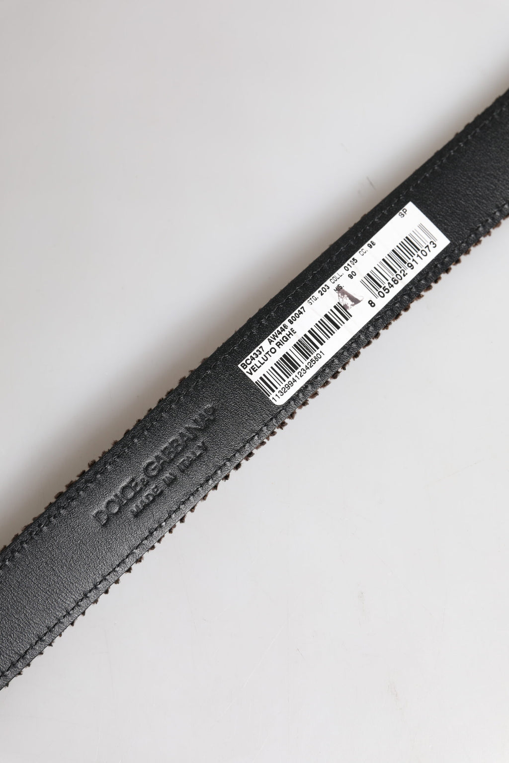 Brown Velvet Metal Buckle Classic Belt