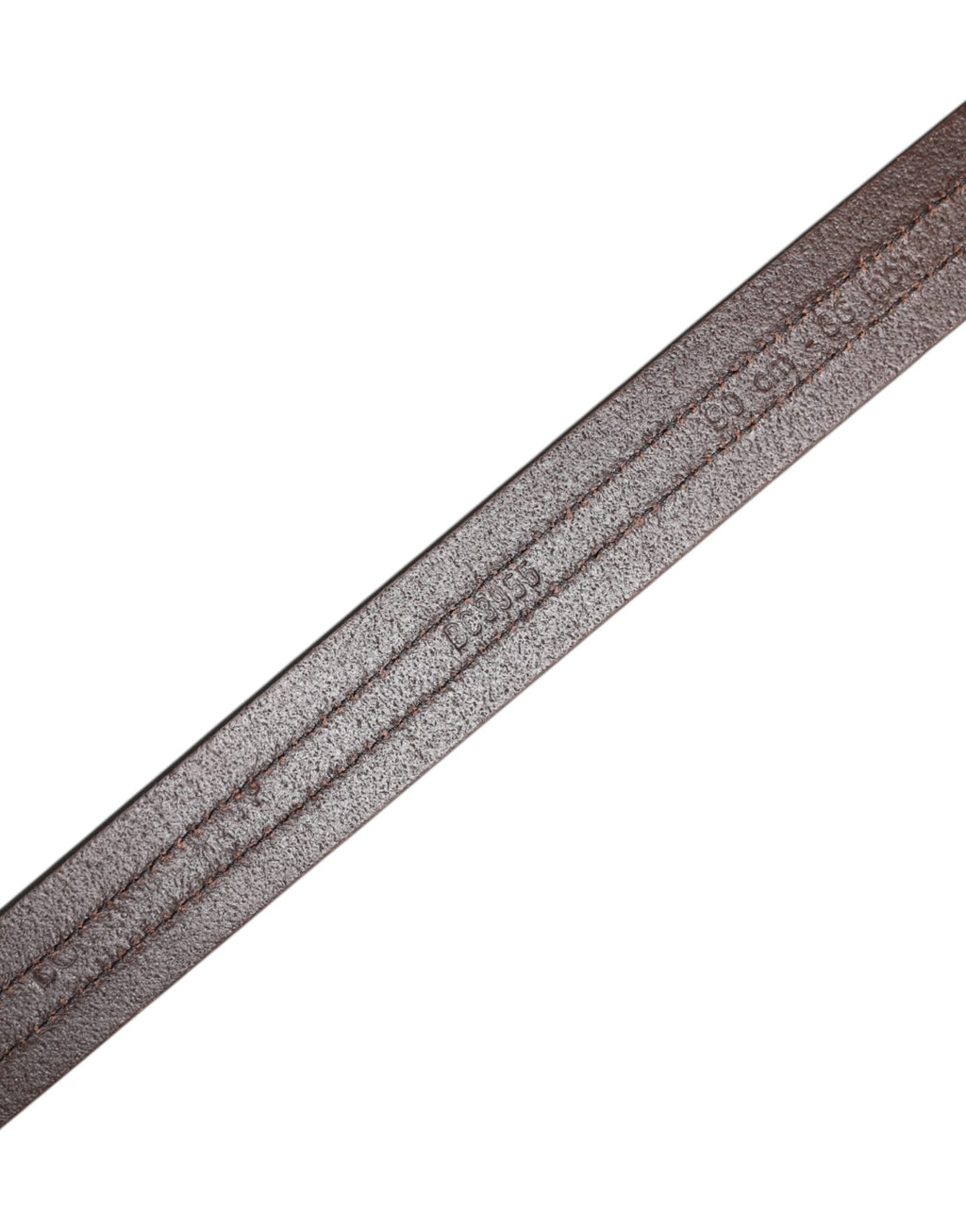 Burgundy Leather Metal Logo Buckle Belt