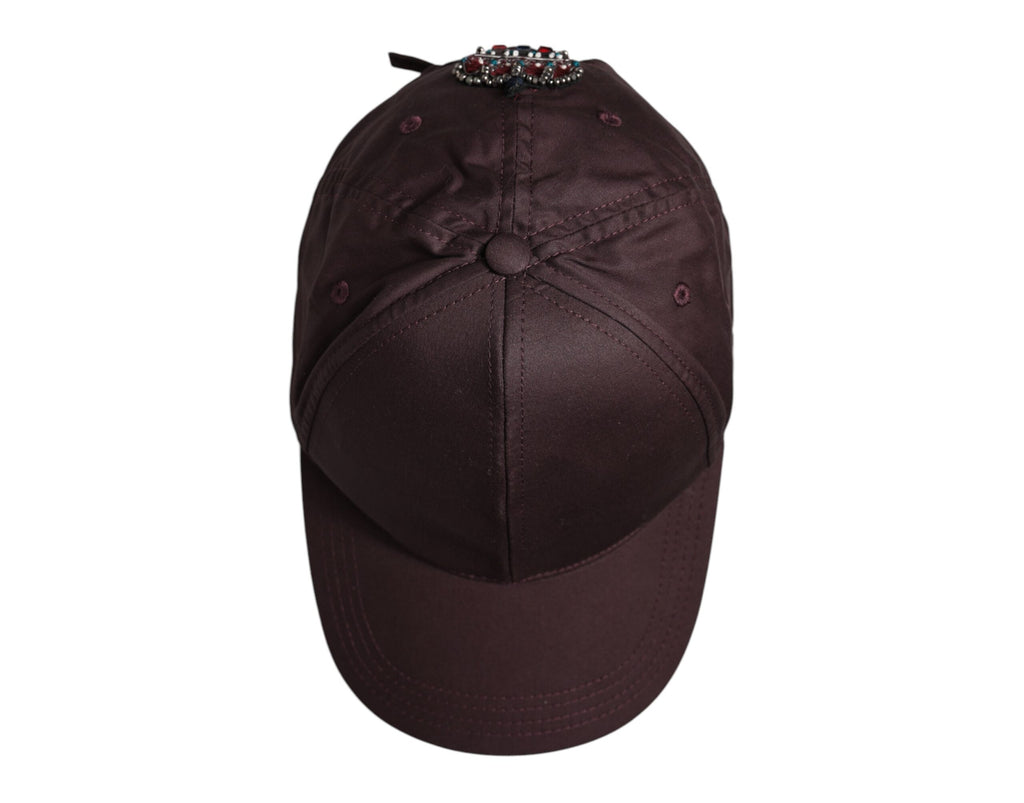 Brown Cotton DG Crown 6 Panels Baseball Cap