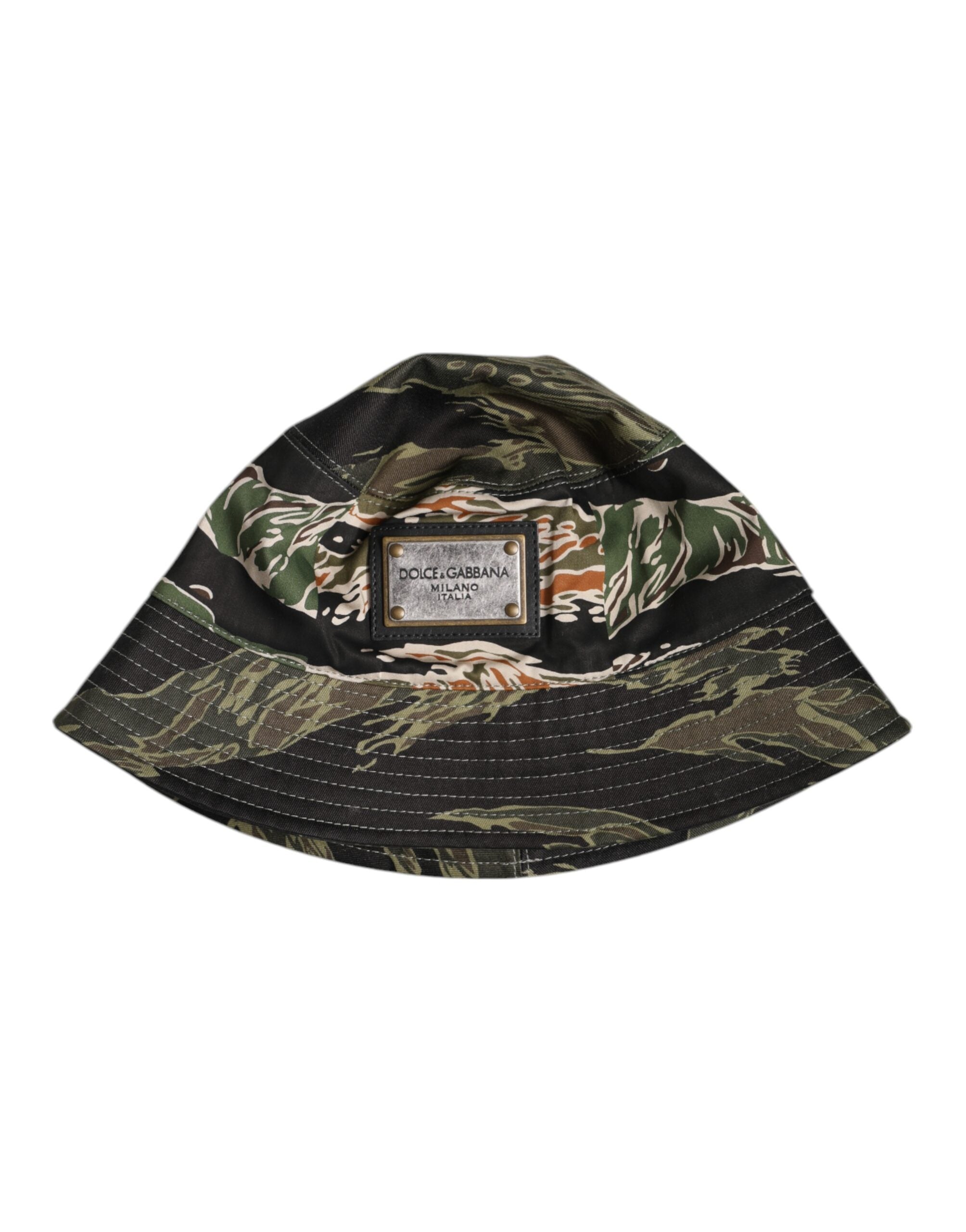 Multicolor DG Plaque Wide Brim Bucket Hat