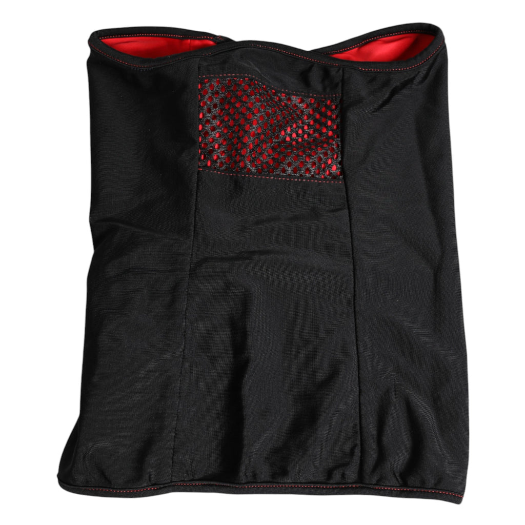 Black Nylon Knitted Neck Warmer Balaclava Scarf