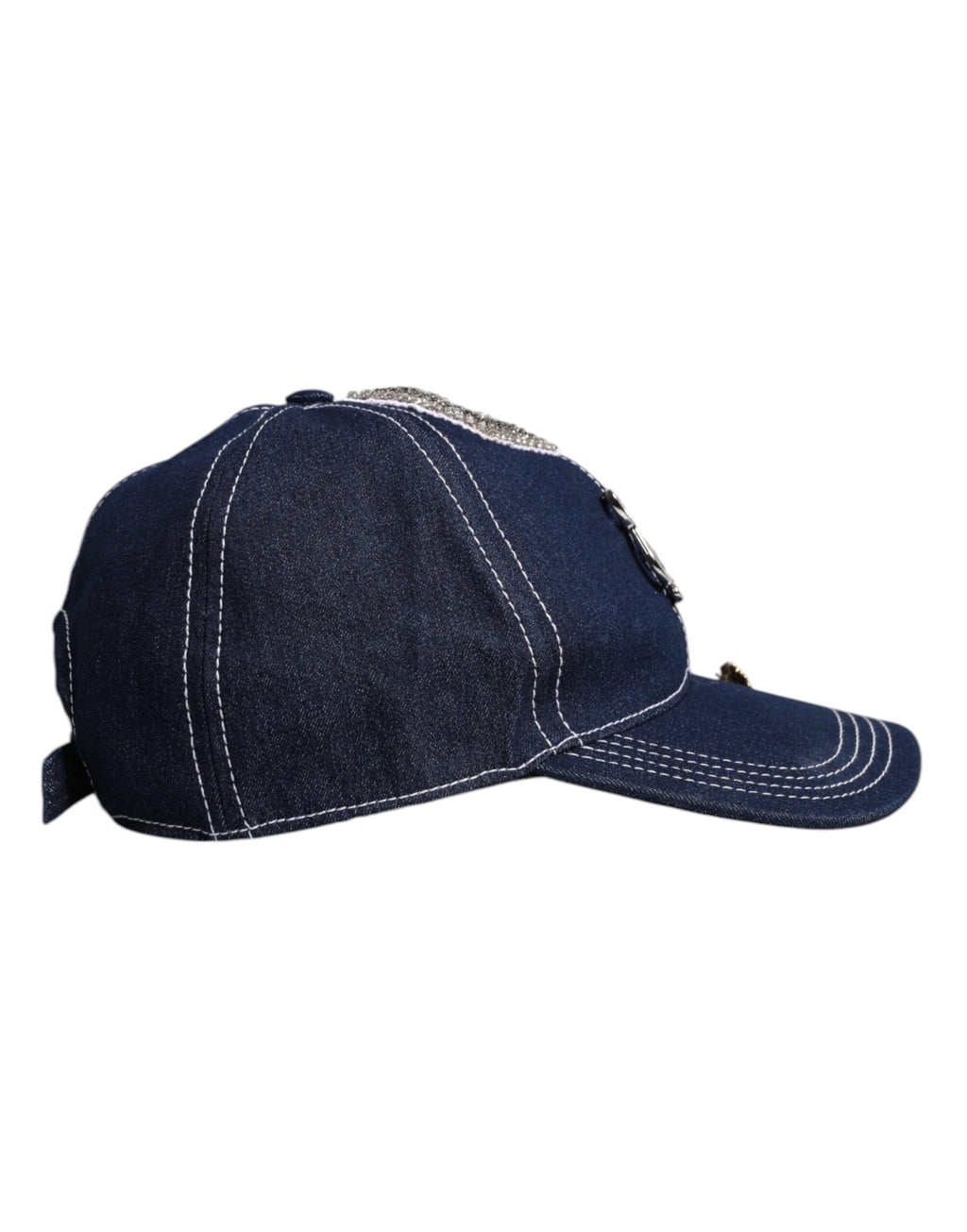 Blue Crystal Embellishment Baseball Cap