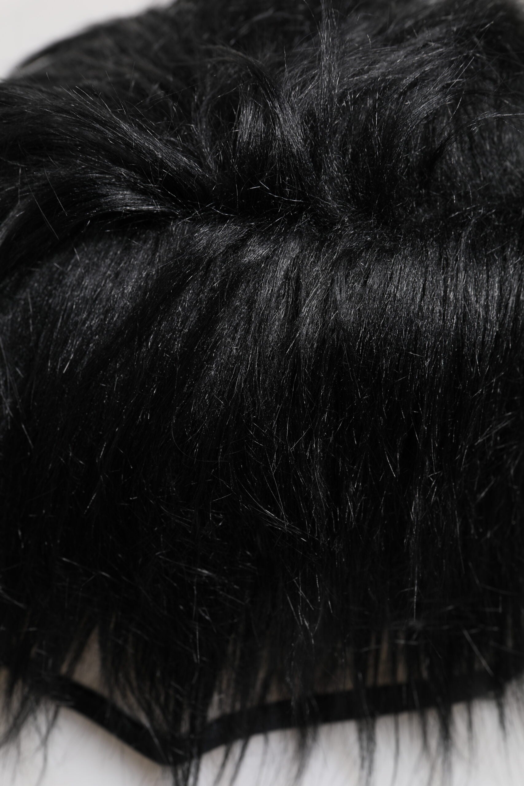 Black Faux Fur Bucket Hat