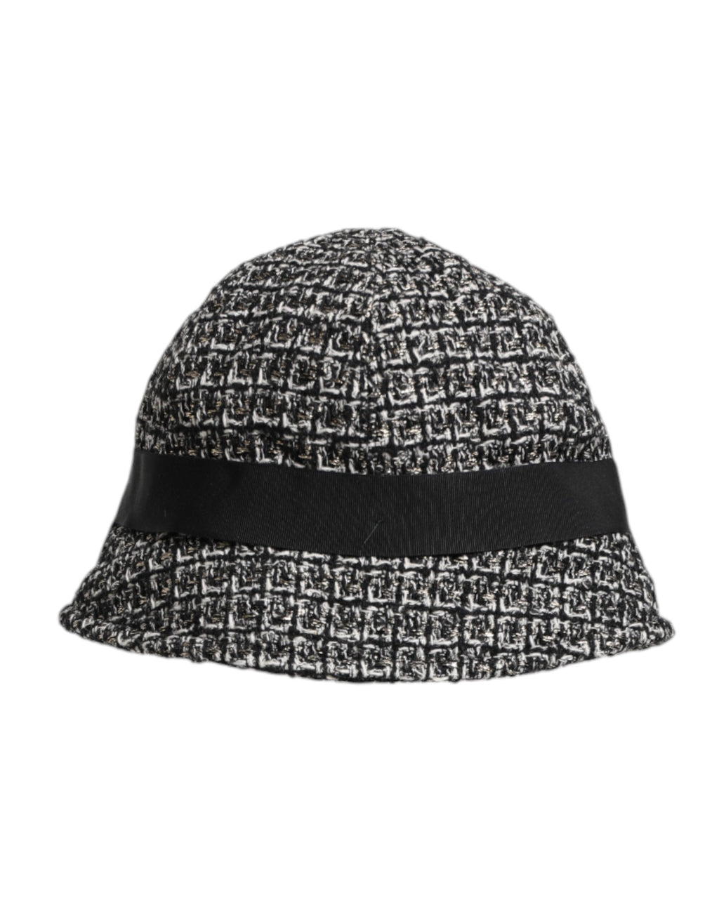 Black Cotton Blend Bucket Hat