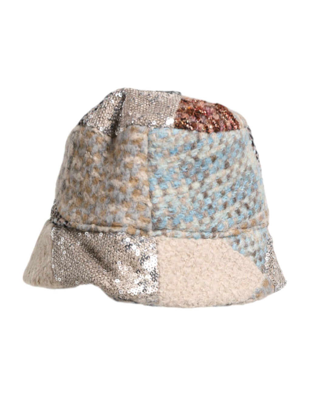 Multicolor Patchwork Embellished Bucket Hat