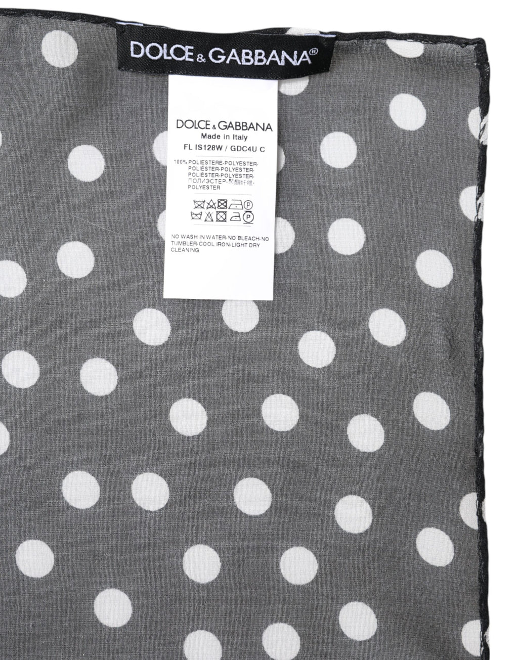 Black Polka Dots Polyester Wrap Shawl Scarf