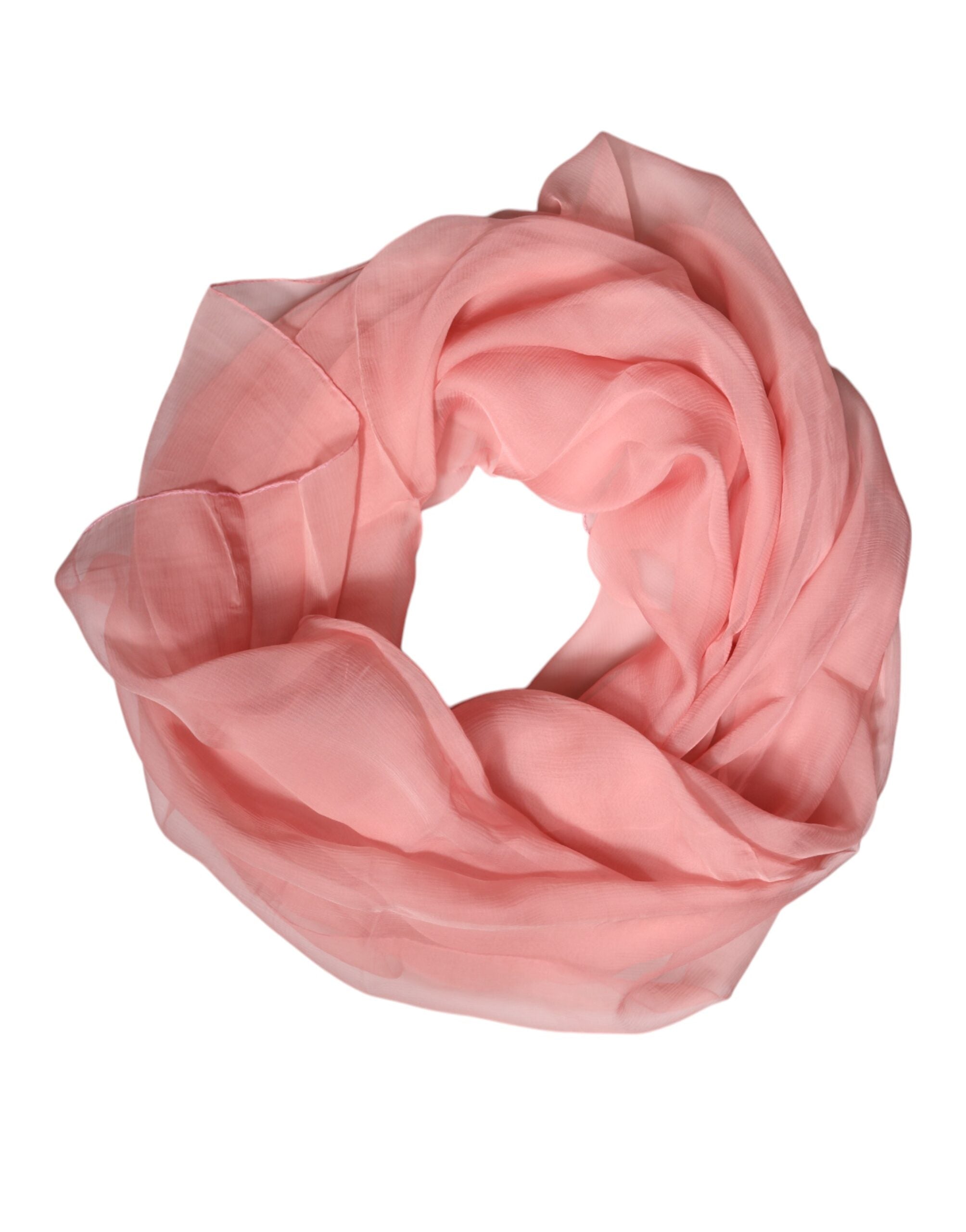 Pink Silk Rectangle Women Wrap Shawl Scarf