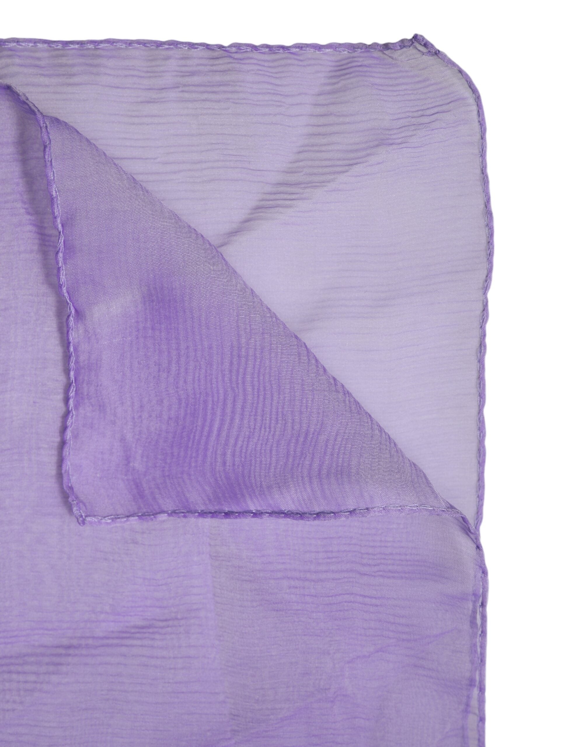 Purple Silk Rectangle Wrap Shawl Scarf
