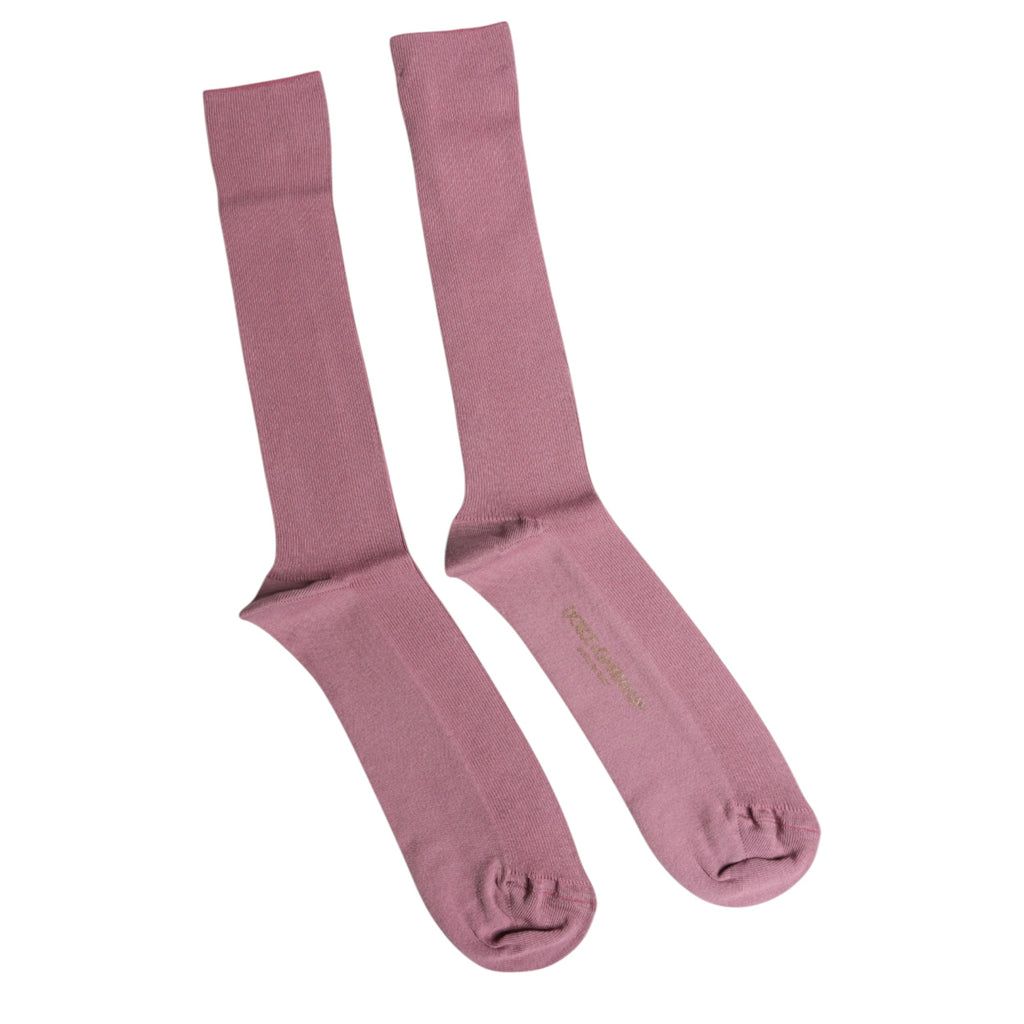 Rose Pink Cotton Over The Calf Socks
