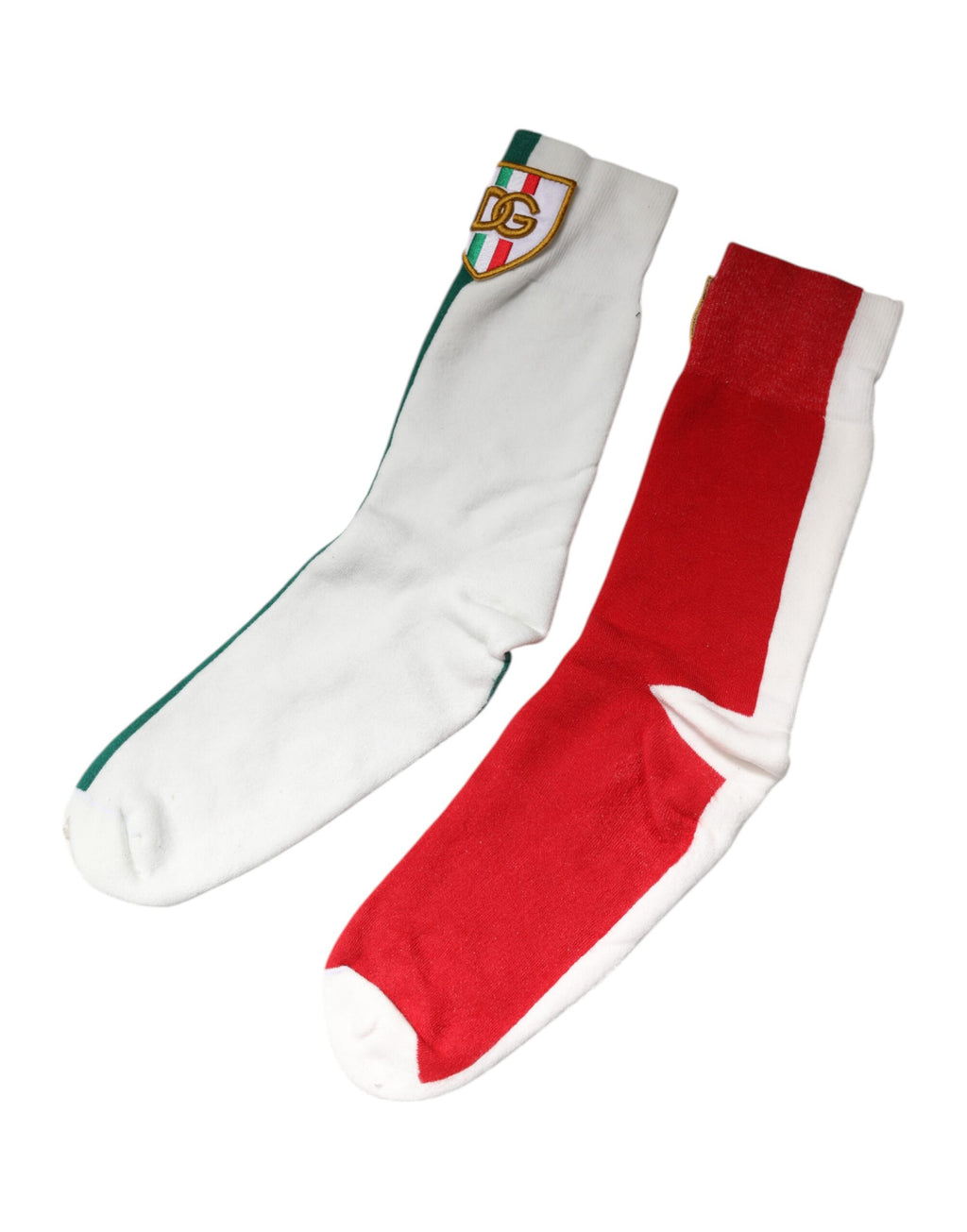 Multicolor Cotton DG Logo Patch Mid Calf Socks