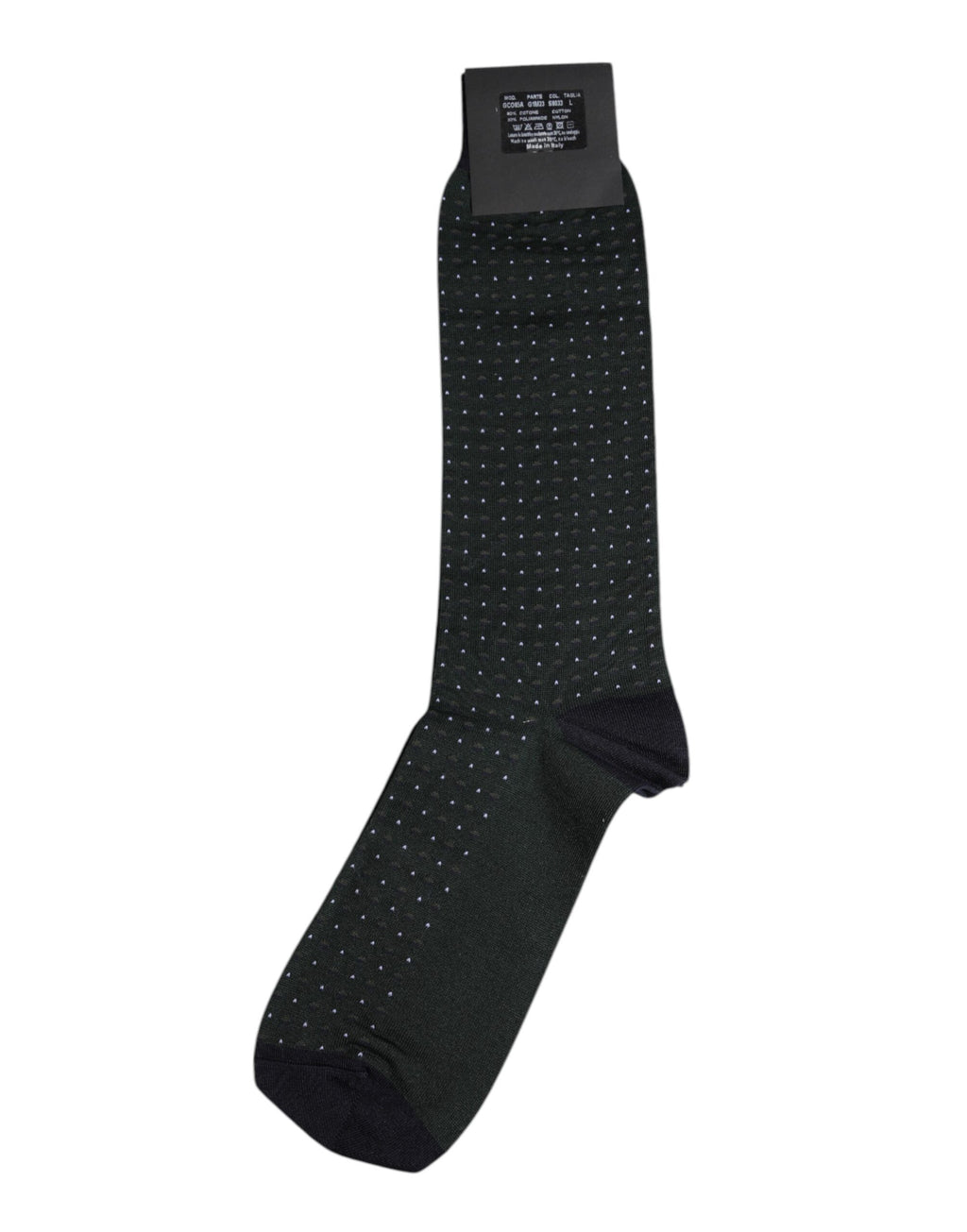 Black Polka Dots Cotton Mid Calf Socks