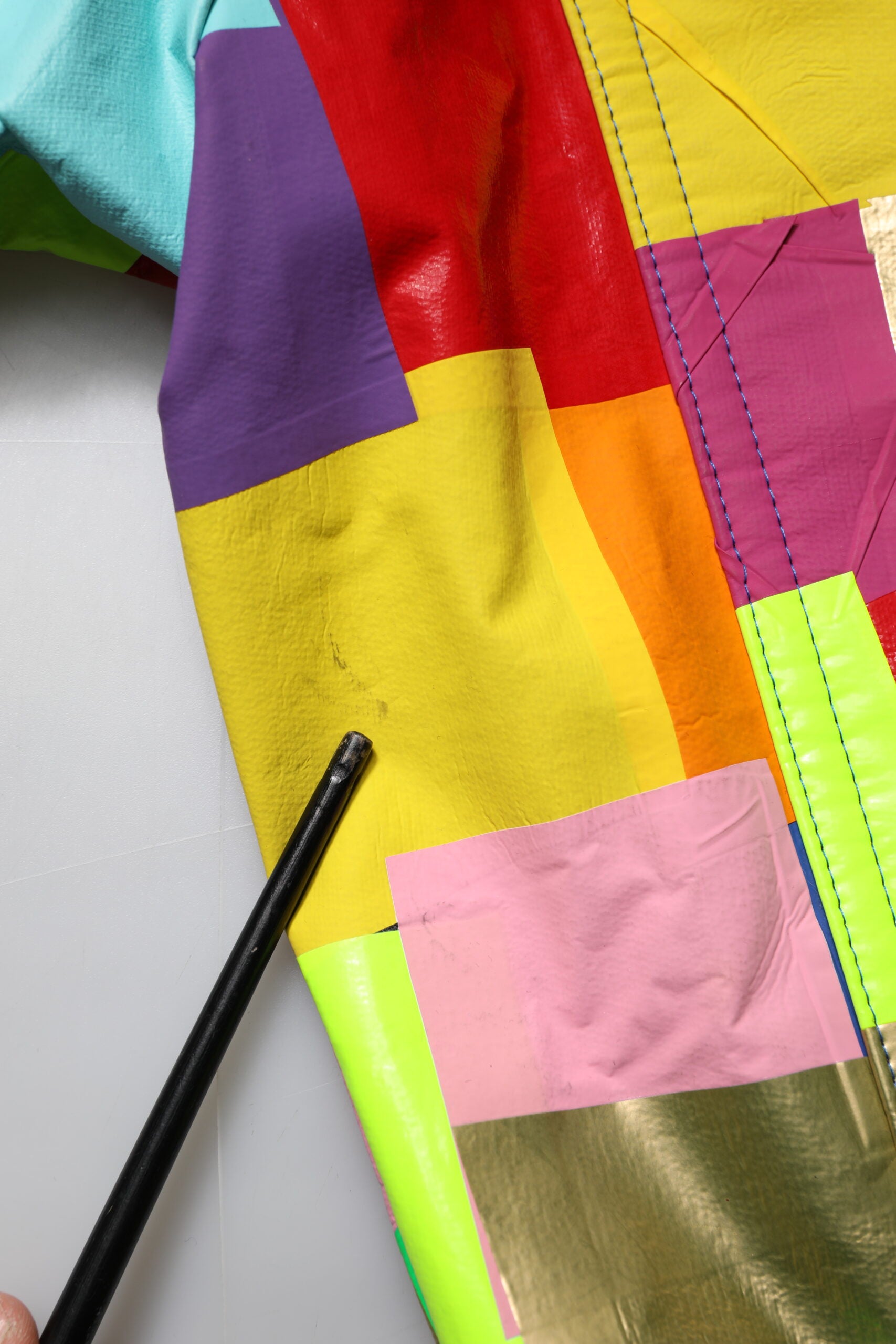 Multicolor Cotton Full Zip Men Biker Jacket