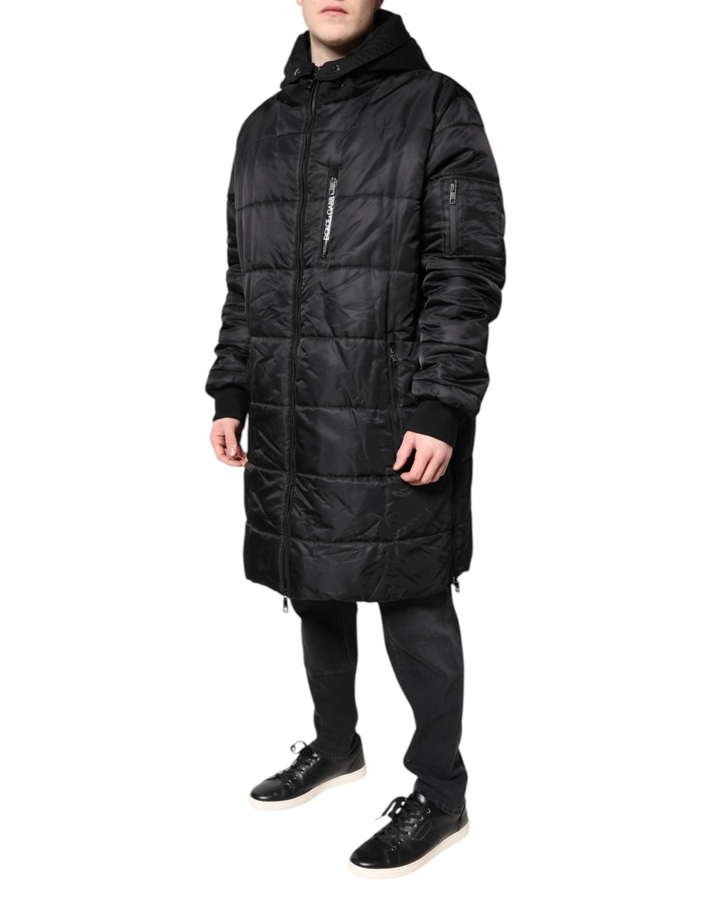 Black Hooded Parka Coat Winter Jacket