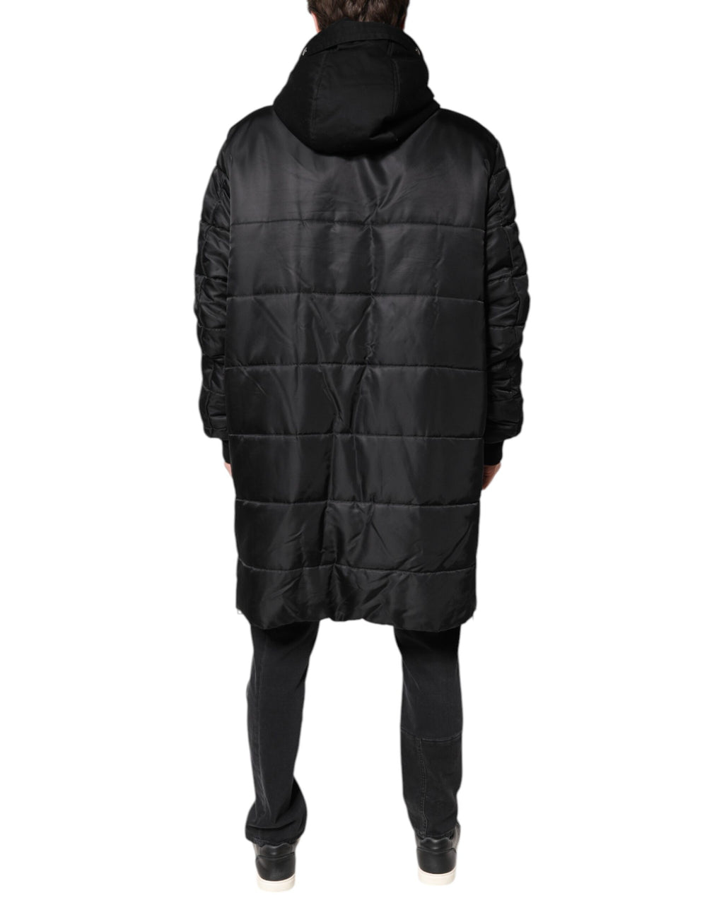 Black Hooded Parka Coat Winter Jacket