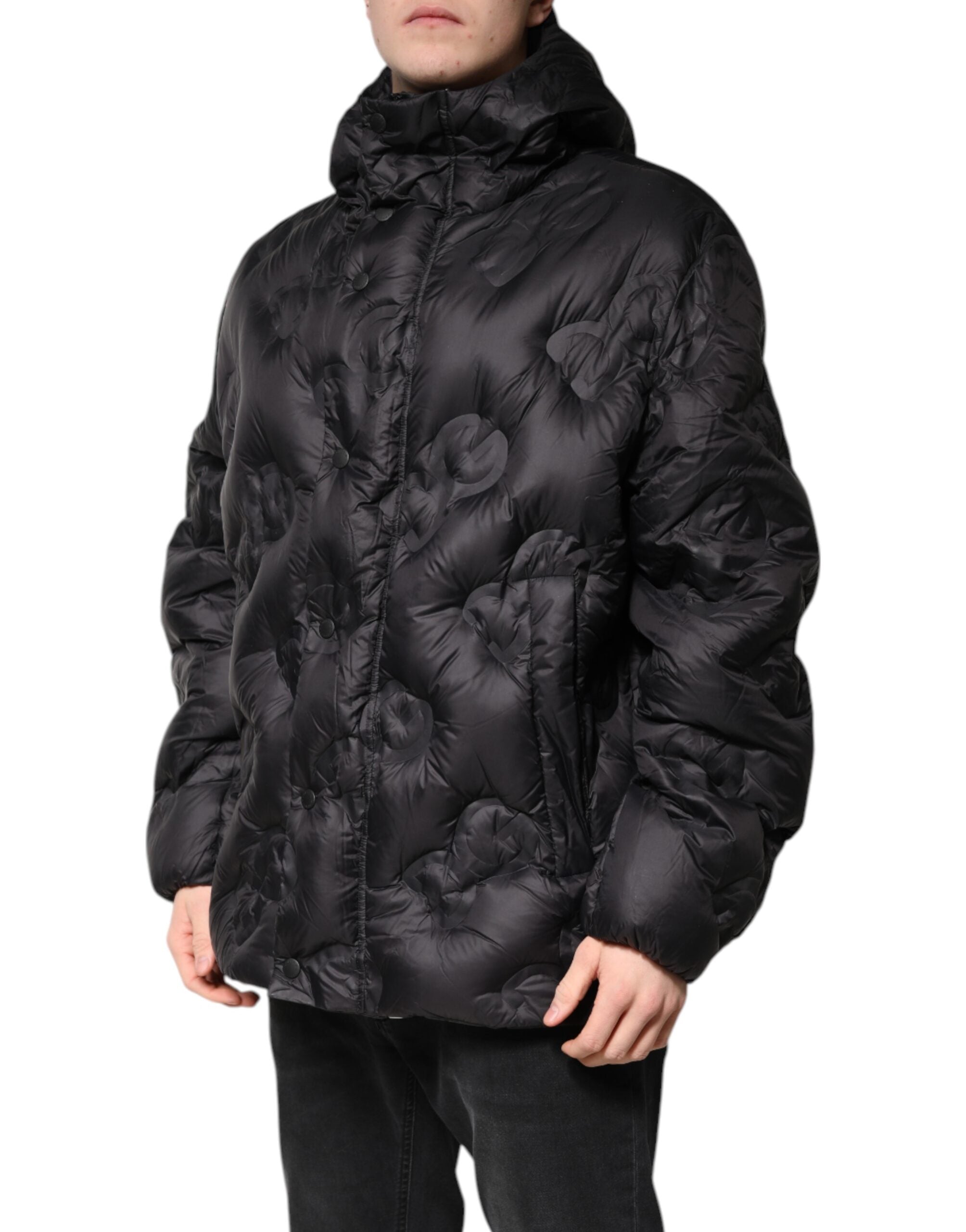 Black Hooded Parka Coat Winter Jacket