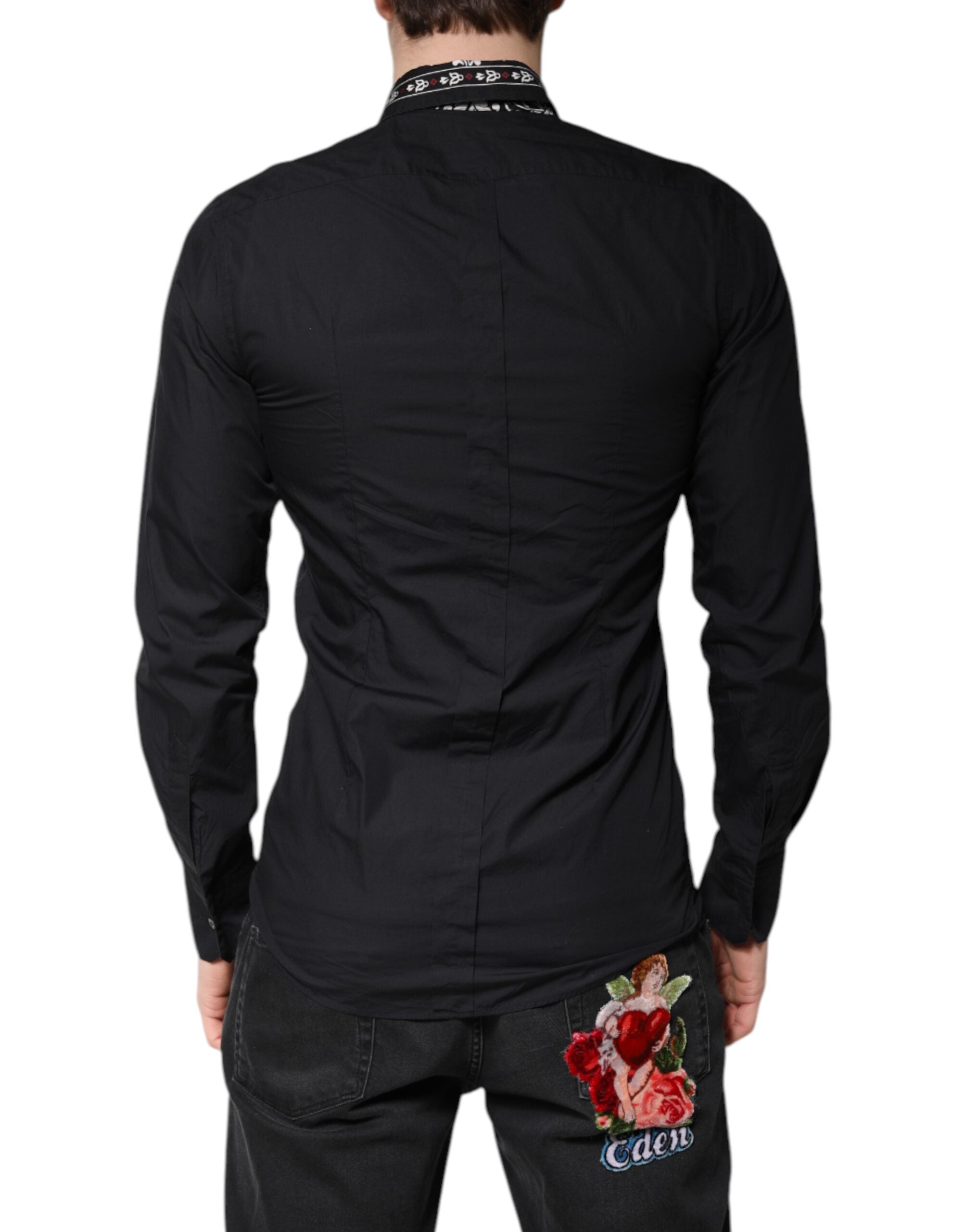 Black White Bandana GOLD Formal Dress Shirt