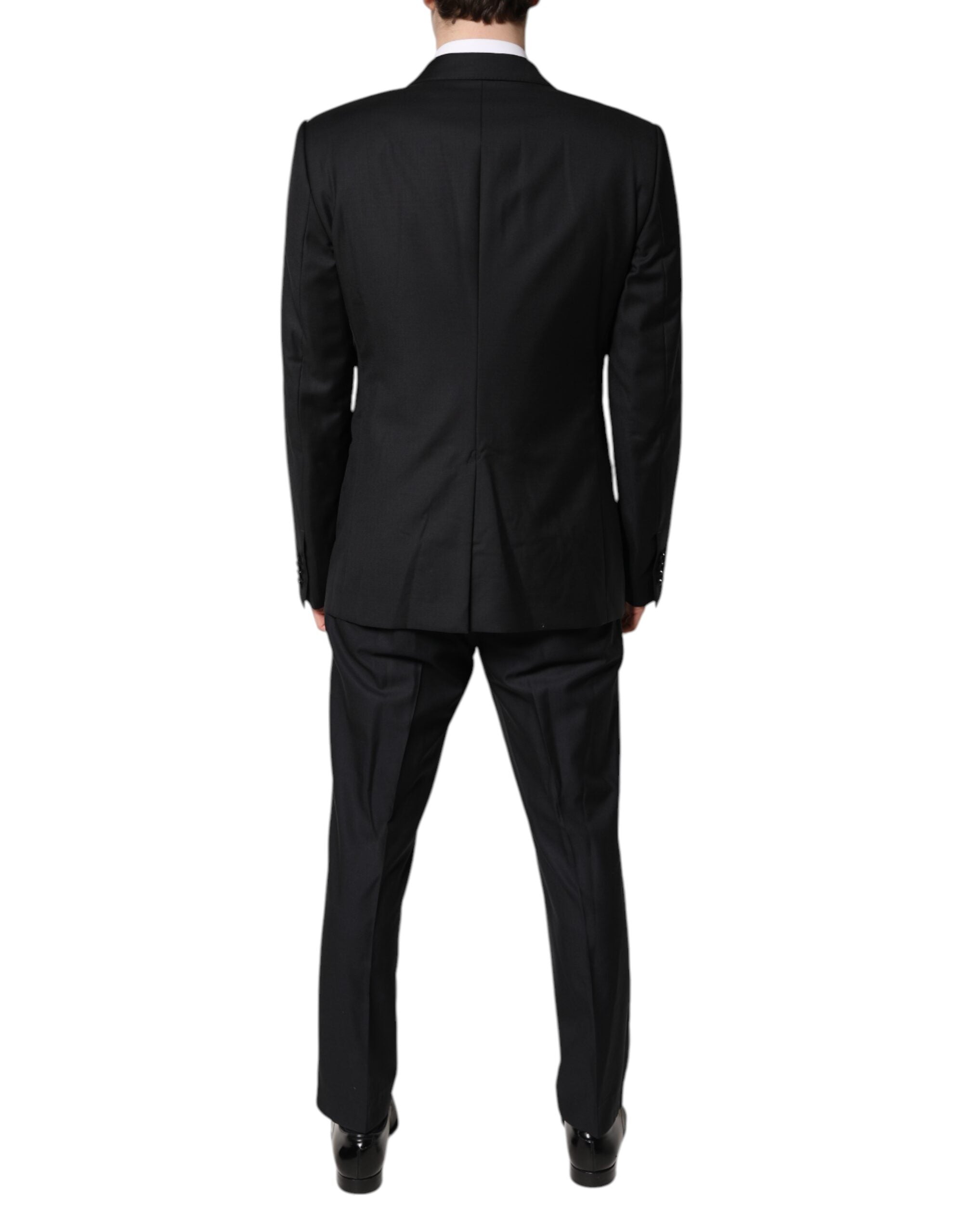 Black Double Breasted Formal 3 Piece Suit