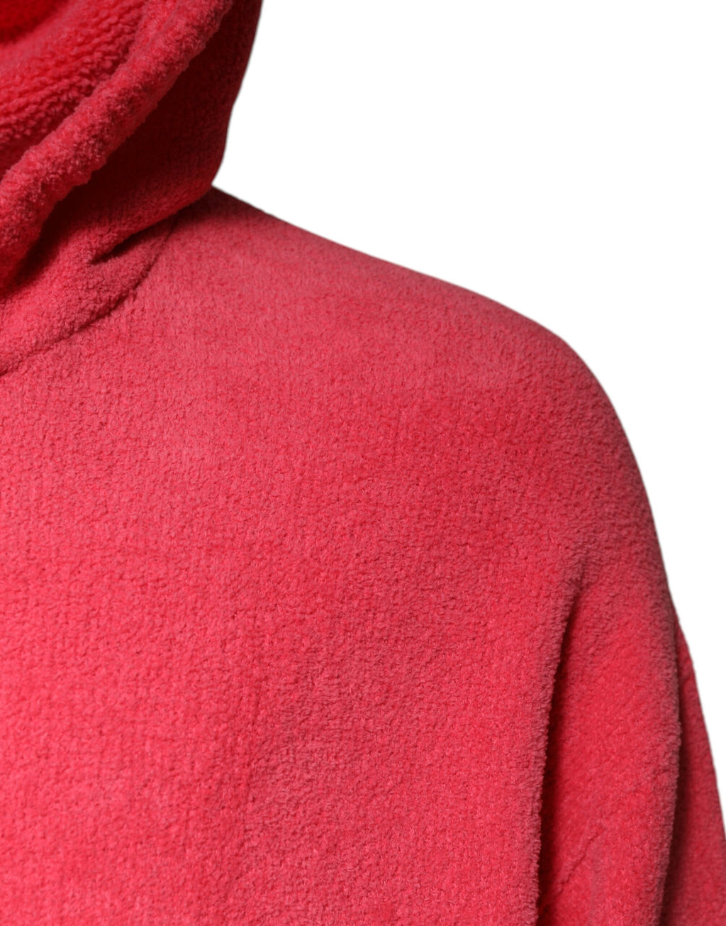 Red Cotton Knit Hooded Men Pullover Sweater