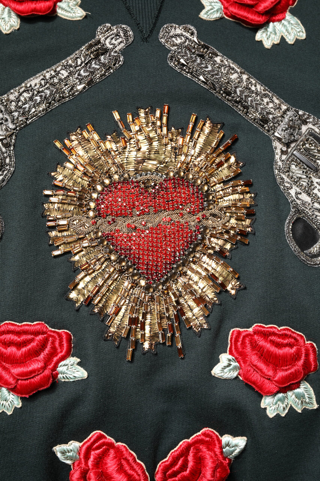 Black Sequined Embellished Pullover Sweater