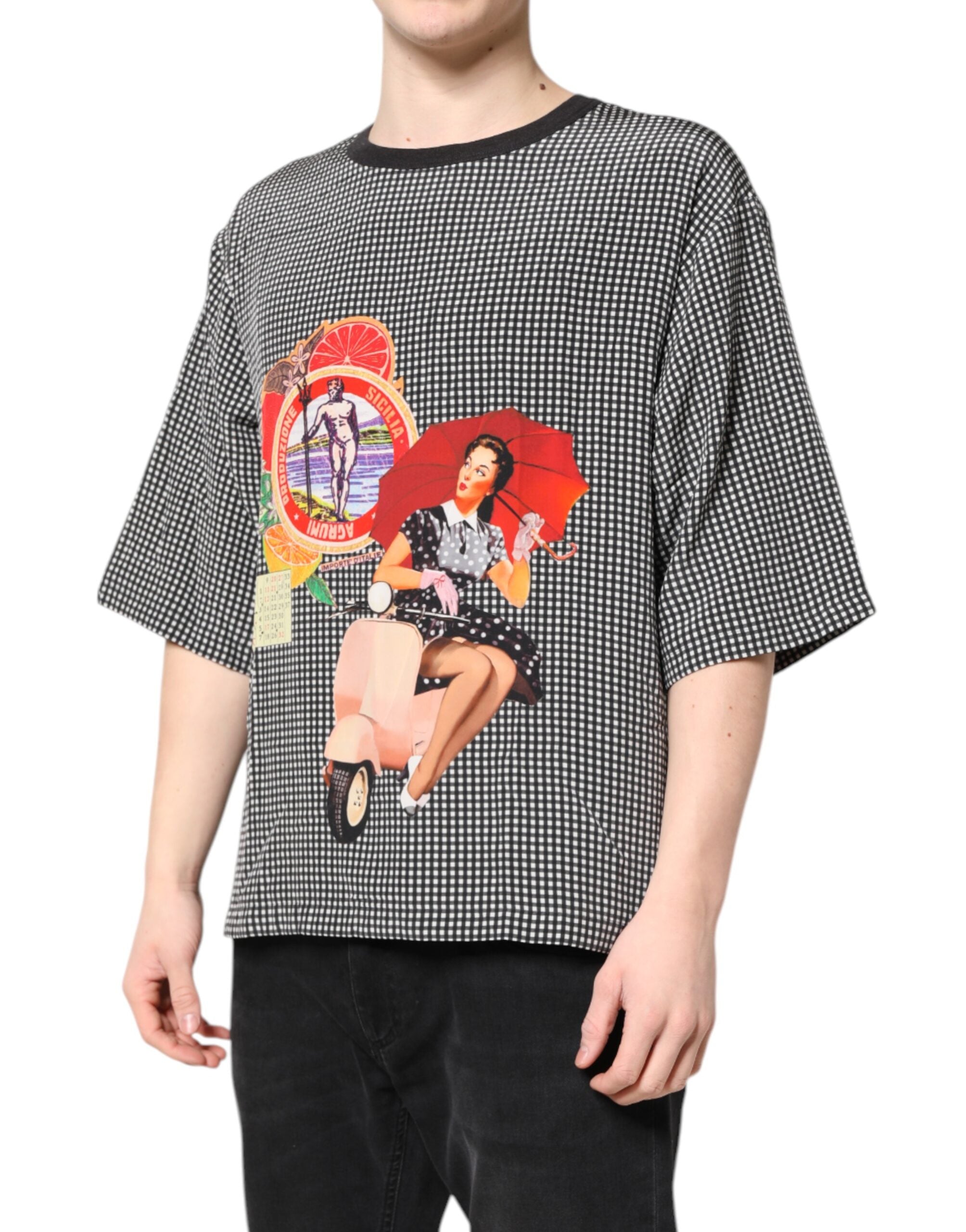 Black Graphic Print Short Sleeve T-shirt