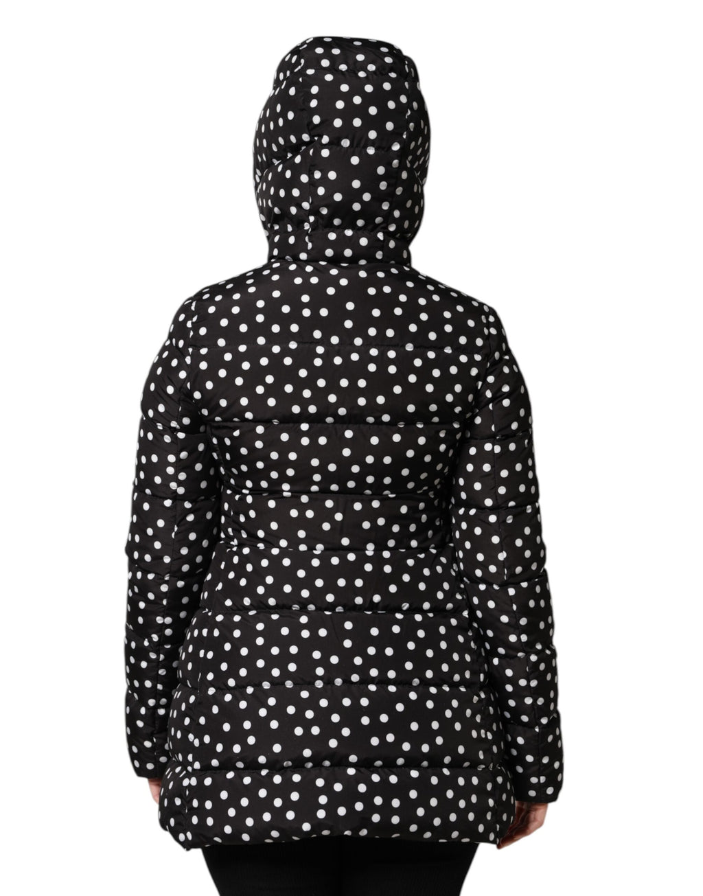 Black Puffer Hooded Zip Reversible Jacket