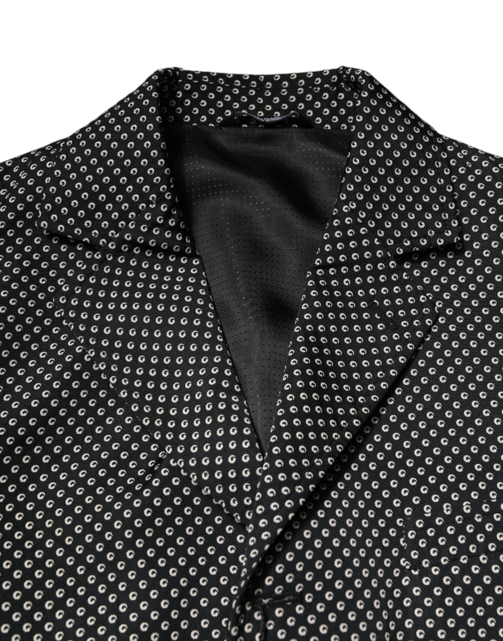 Black White Patterned Men Suit Coat Blazer