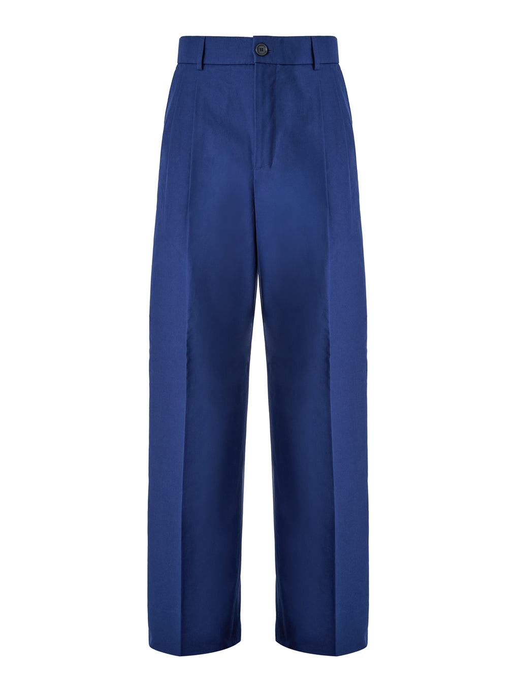 Blue Classic Cotton Pants