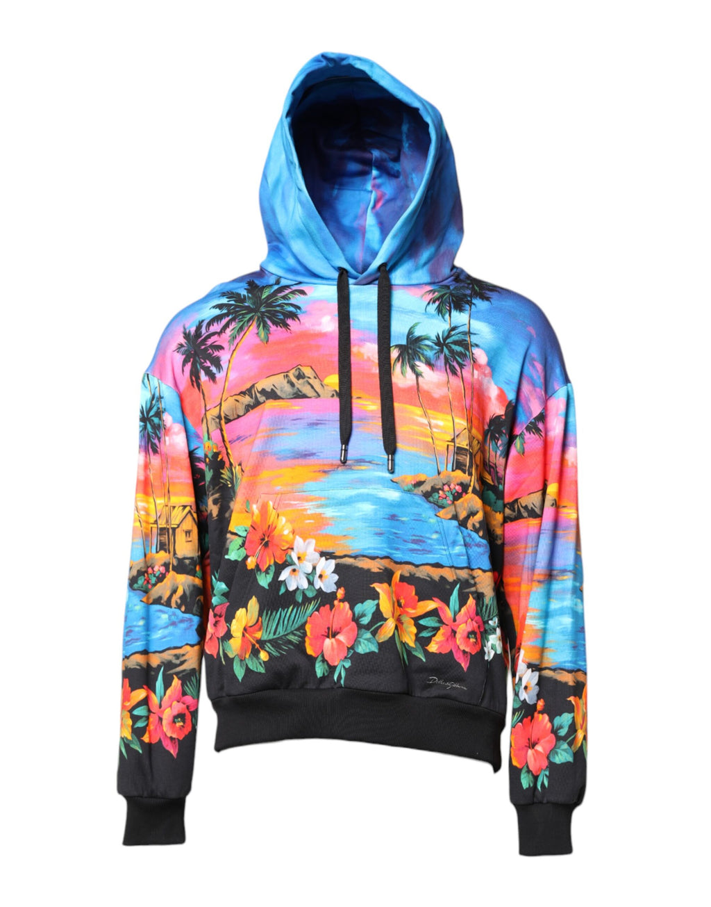 Multicolor Print Hooded Sweatshirt Sweater